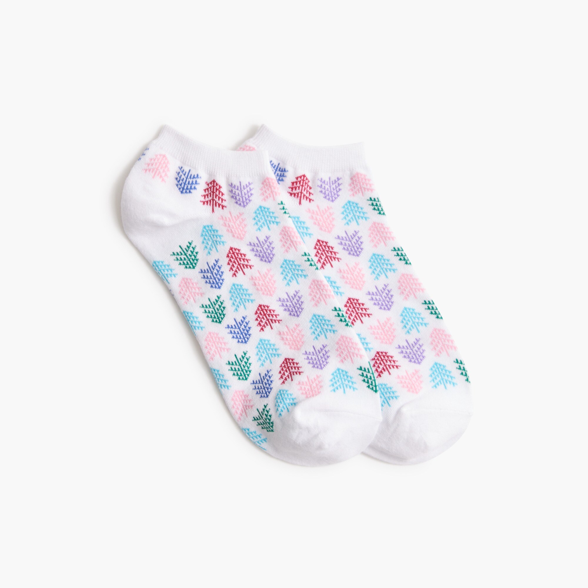 Geometric trees ankle socks