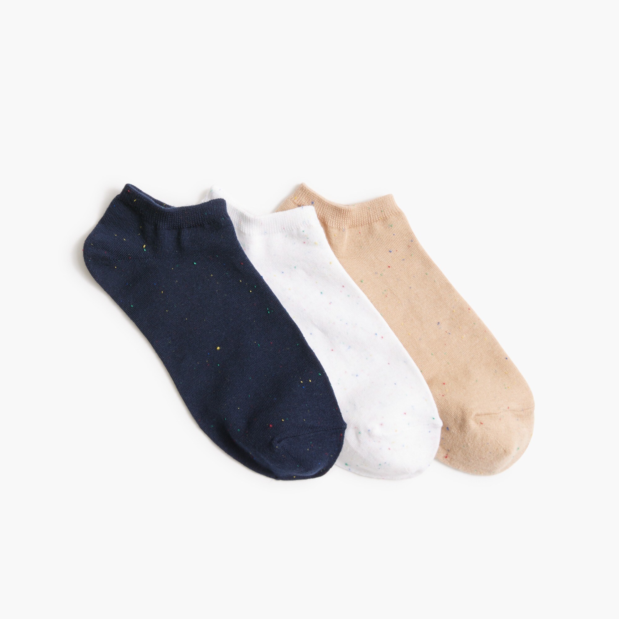 Flecked ankle socks three-pack