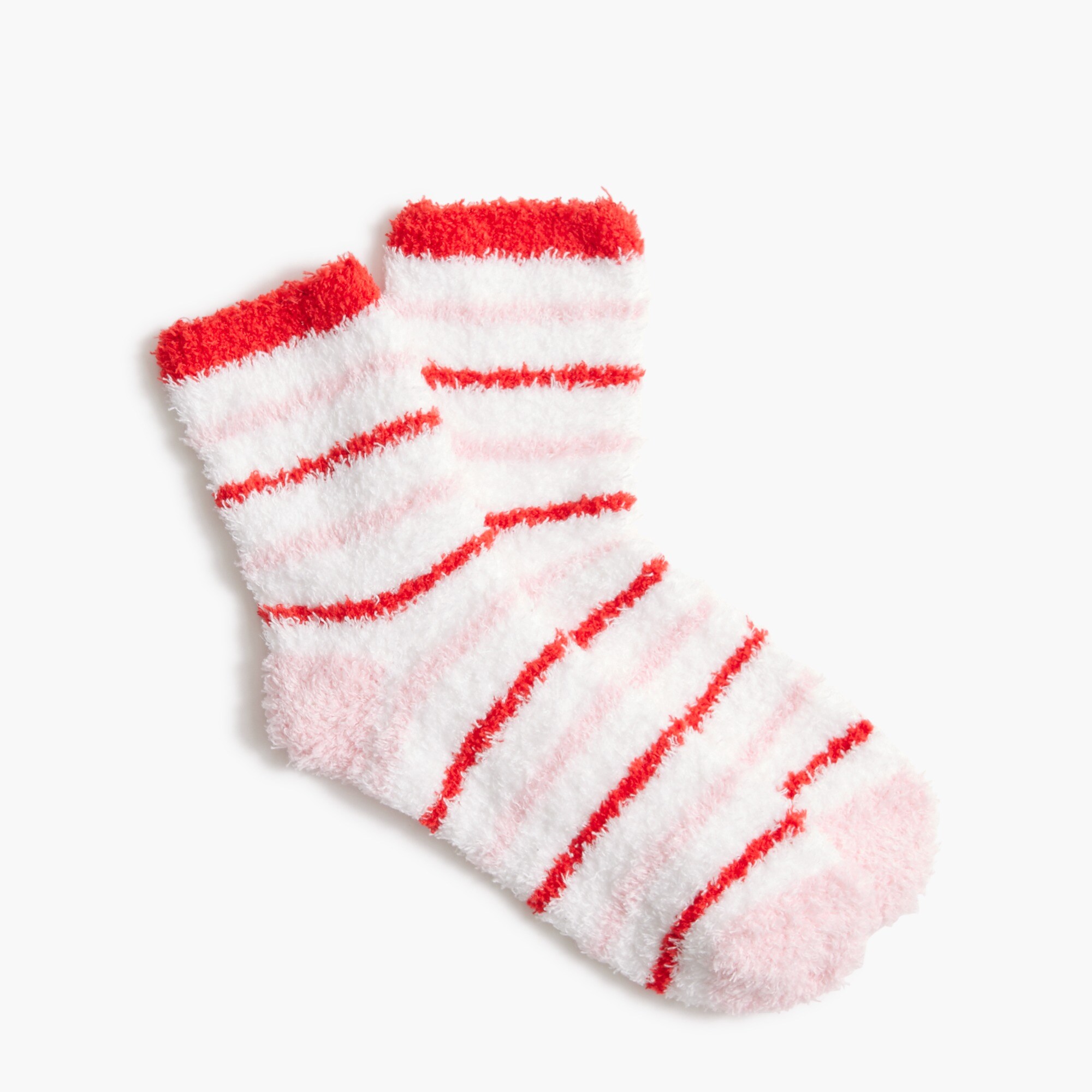 Striped fuzzy boot socks