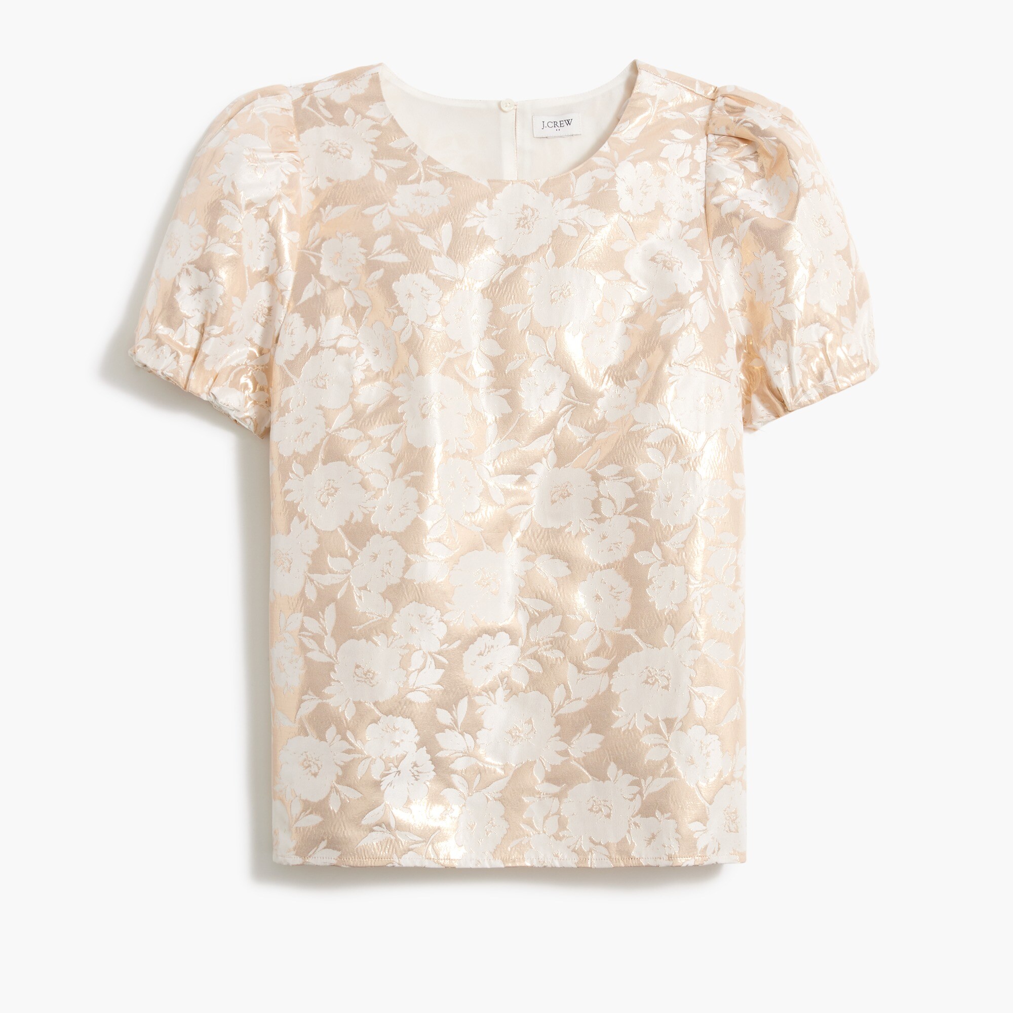 Jacquard puff-sleeve top