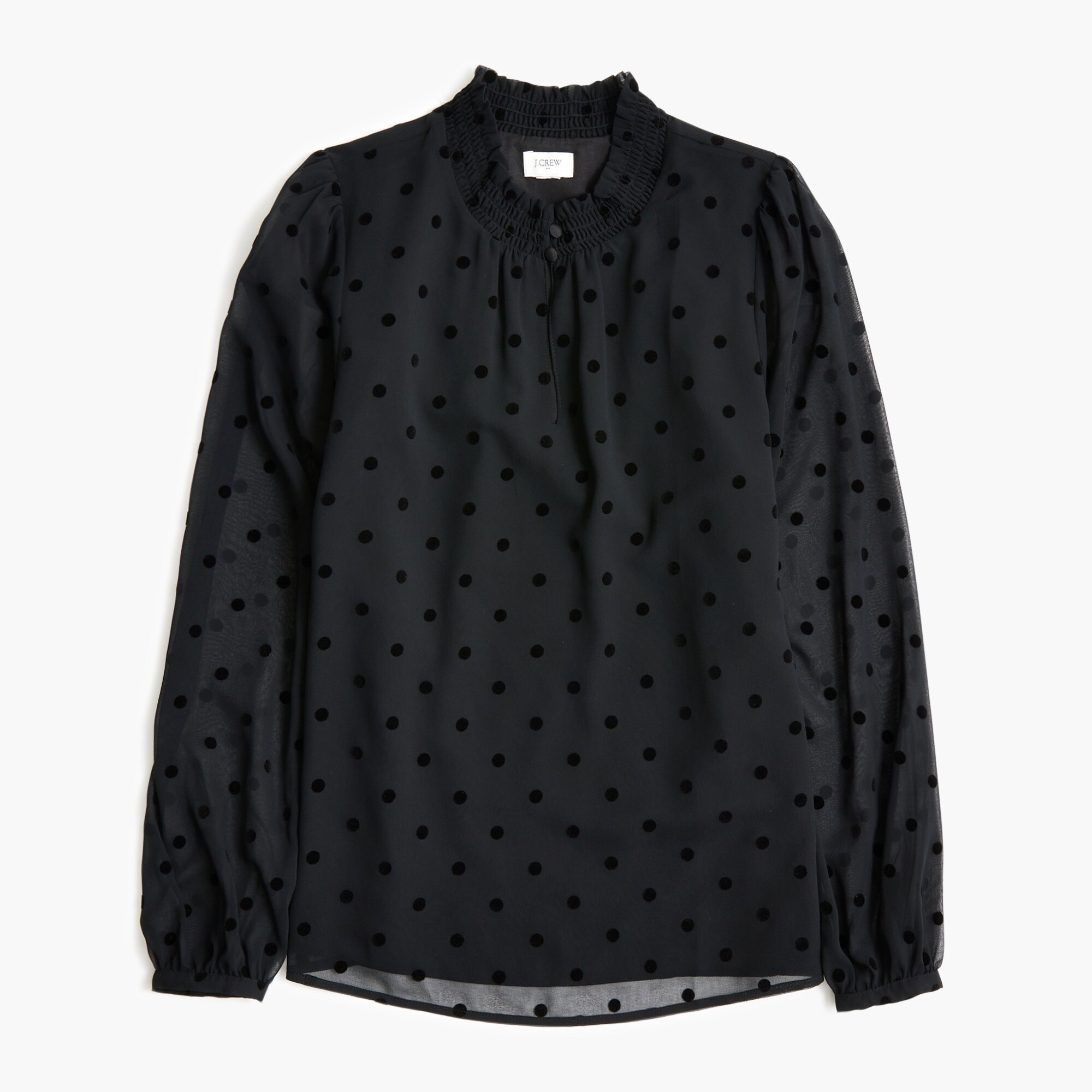 smocked keyhole top for women