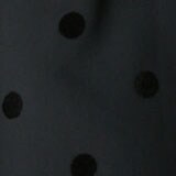 Smocked keyhole top LARGE CHIFFON DOTS BLK  factory: smocked keyhole top for women