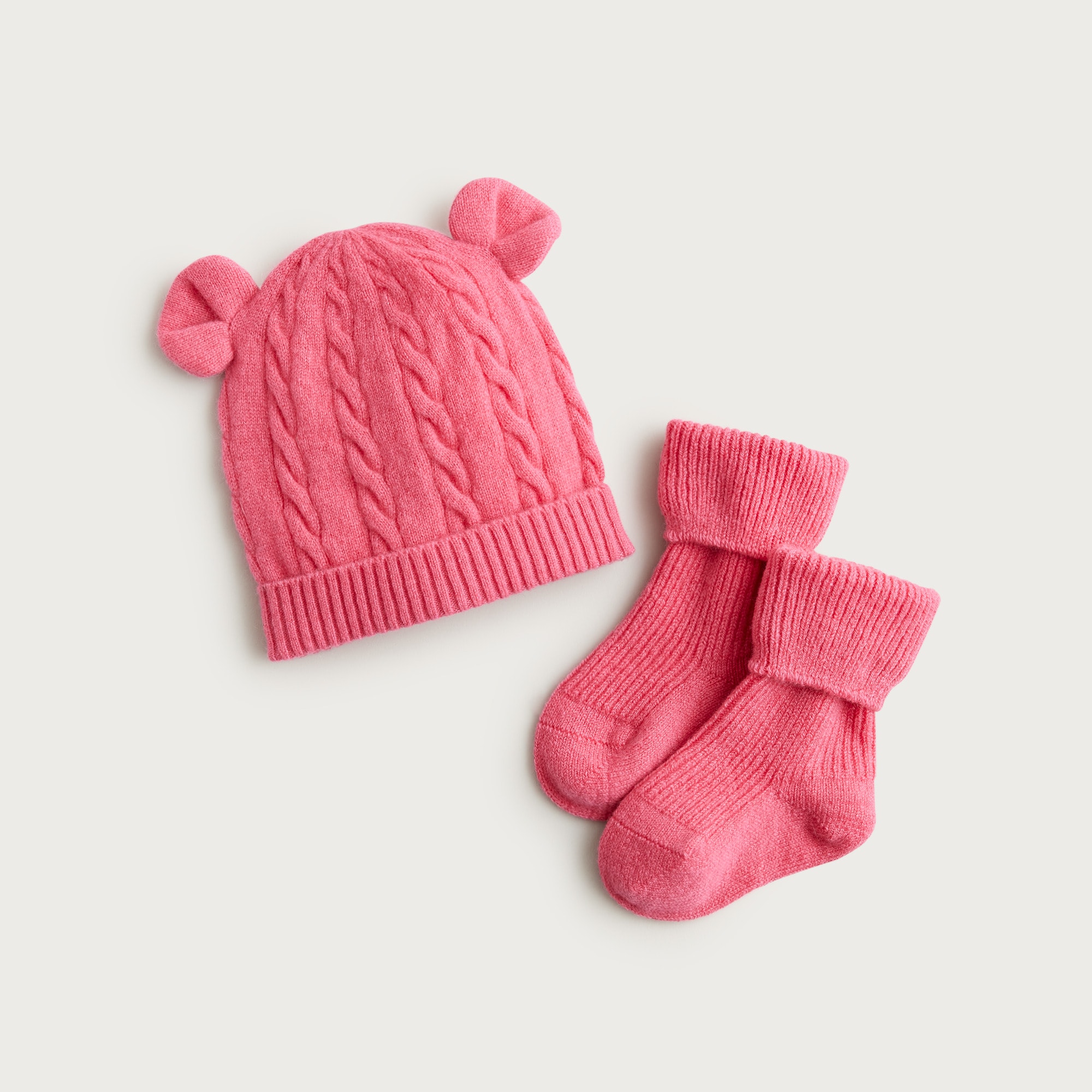 babys Limited-edition baby cashmere beanie and booties set