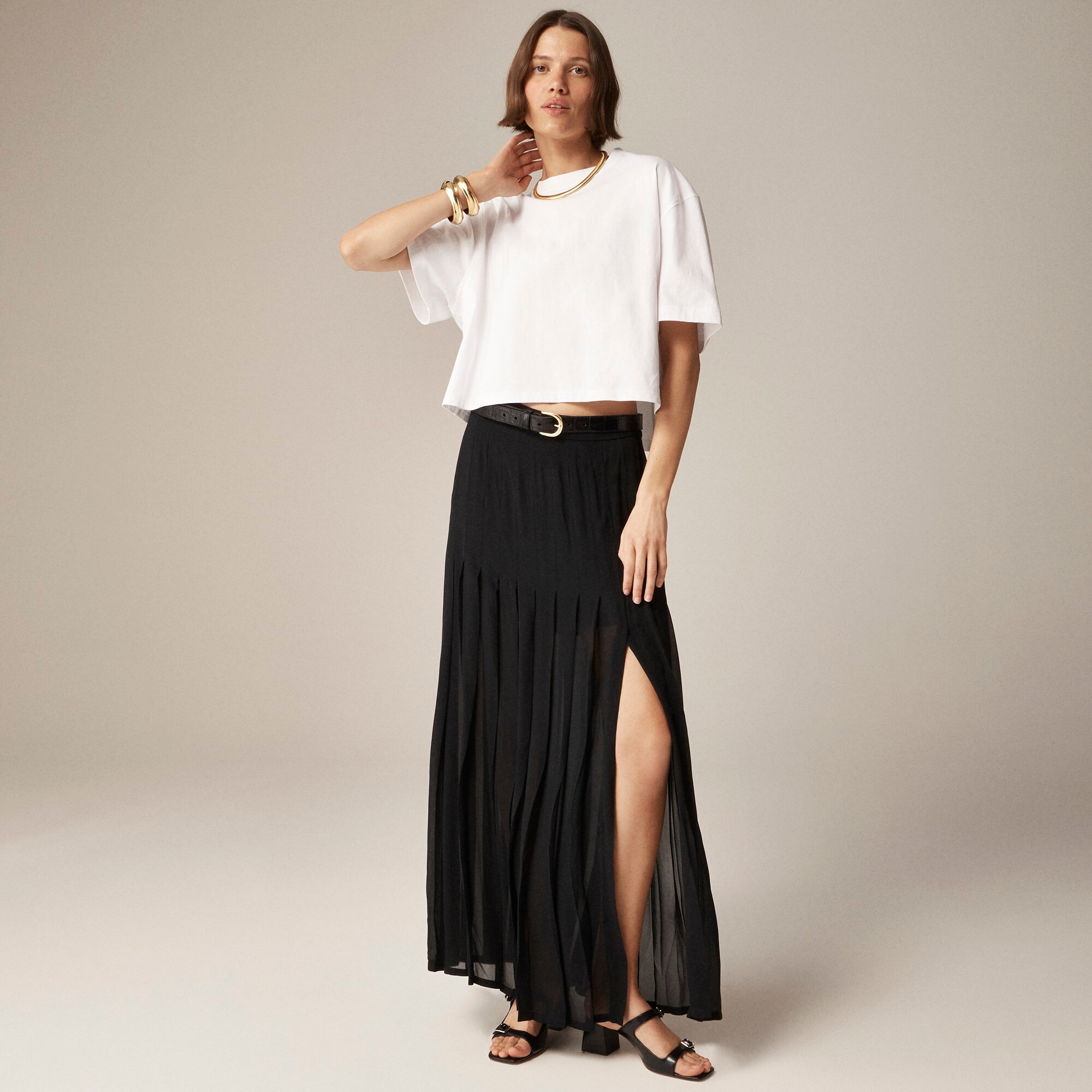 J.Crew Collection Maxi Skirt In Lightweight Chiffon For Women