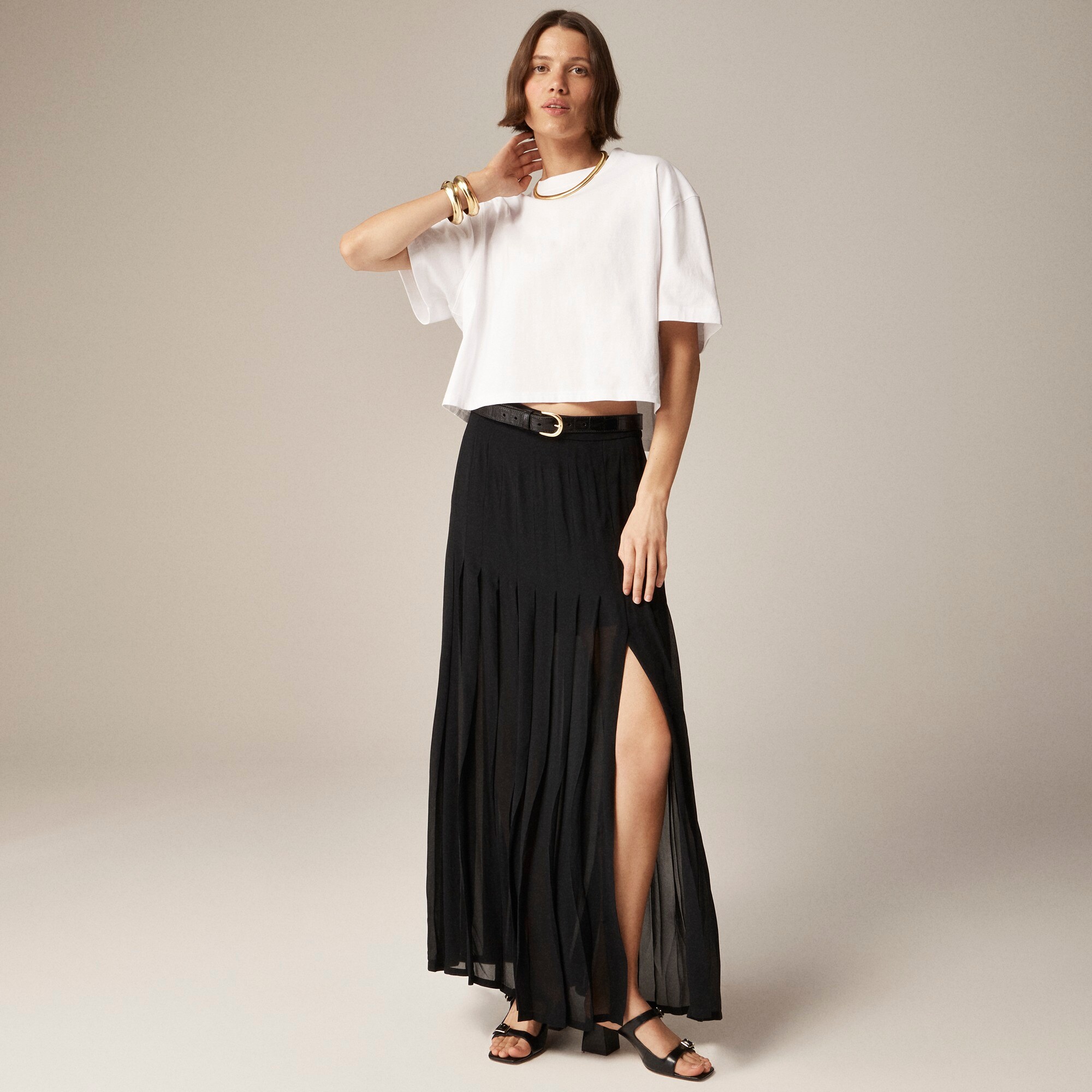 J.Crew: Collection Maxi Skirt In Lightweight Chiffon For Women