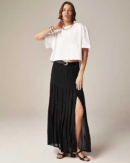 j.crew: collection maxi skirt in lightweight chiffon for women