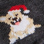 Corgi Santas ankle socks CHARCOAL HEATHER factory: corgi santas ankle socks for women