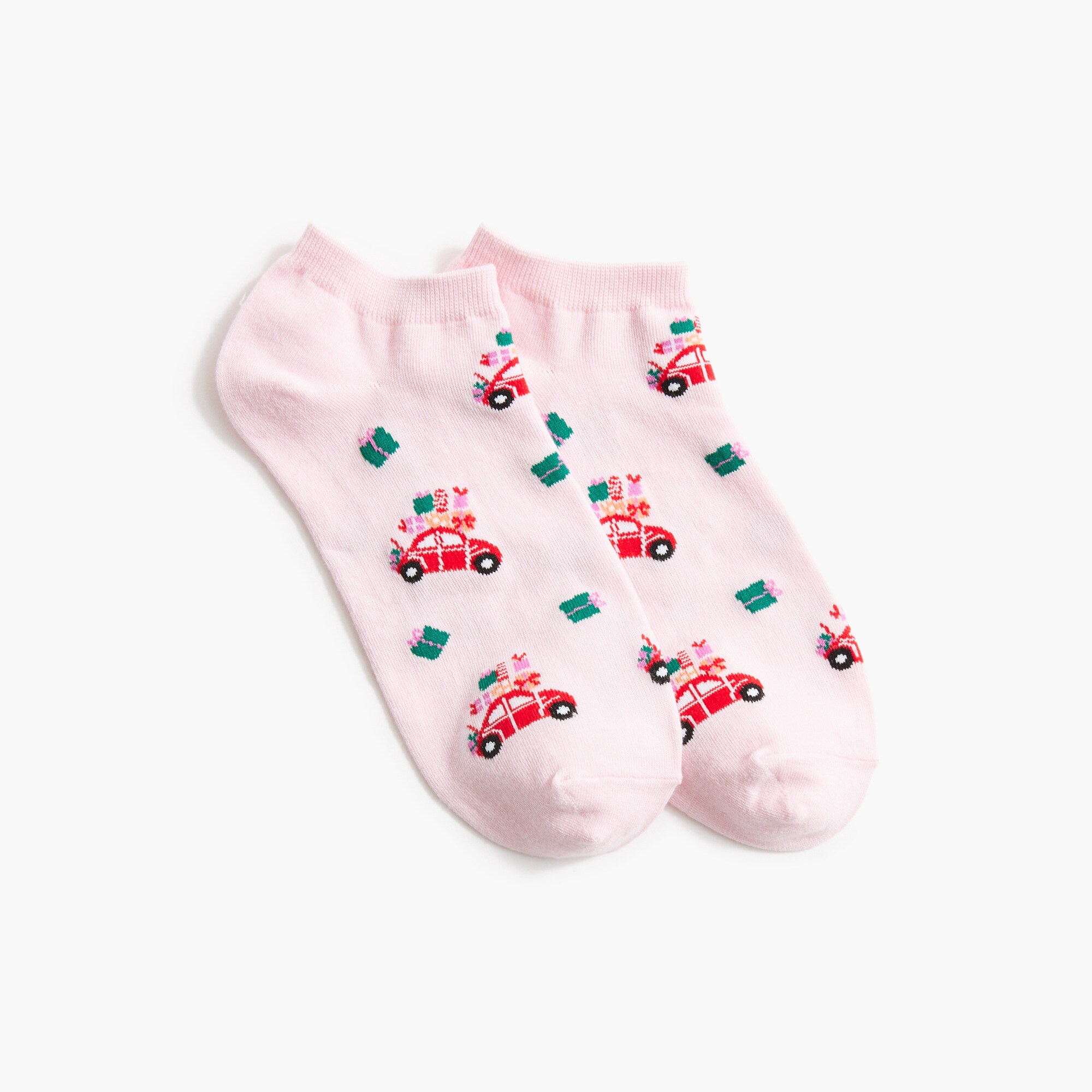 Truck and trees ankle socks
