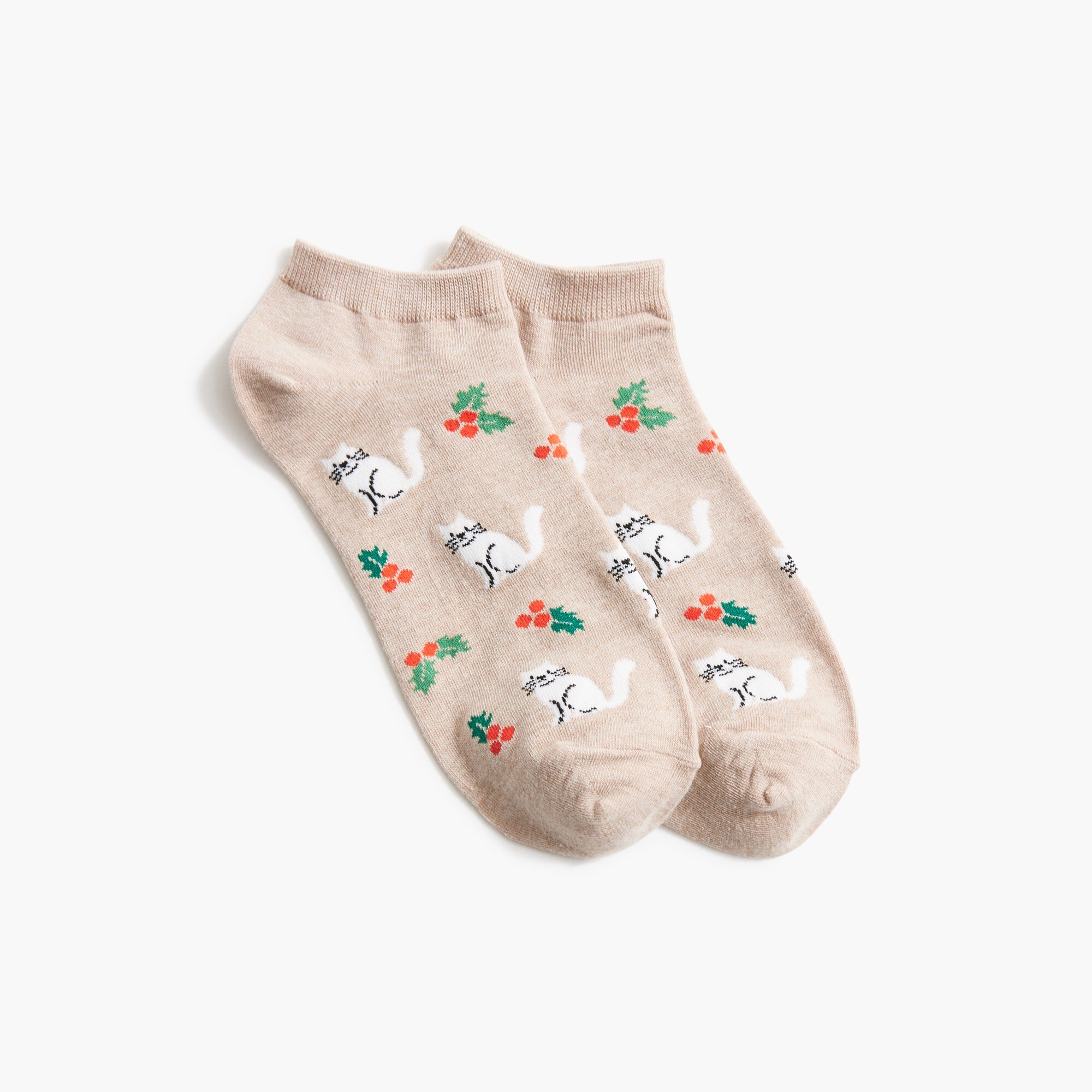 Holiday cats ankle socks