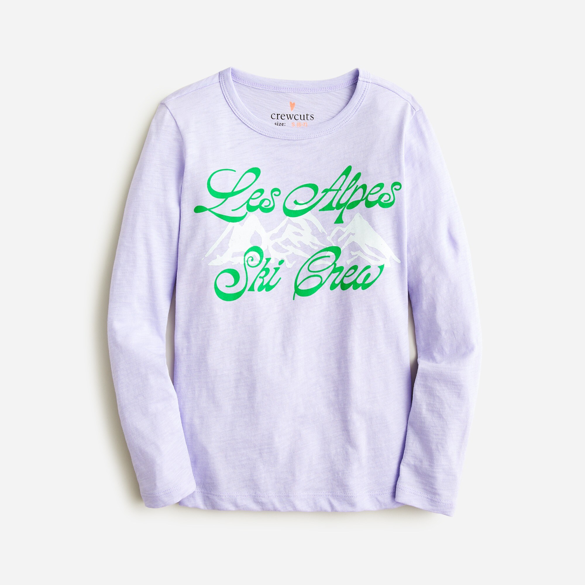  Girls' long-sleeve &quot;Les Alpes&quot; graphic T-shirt