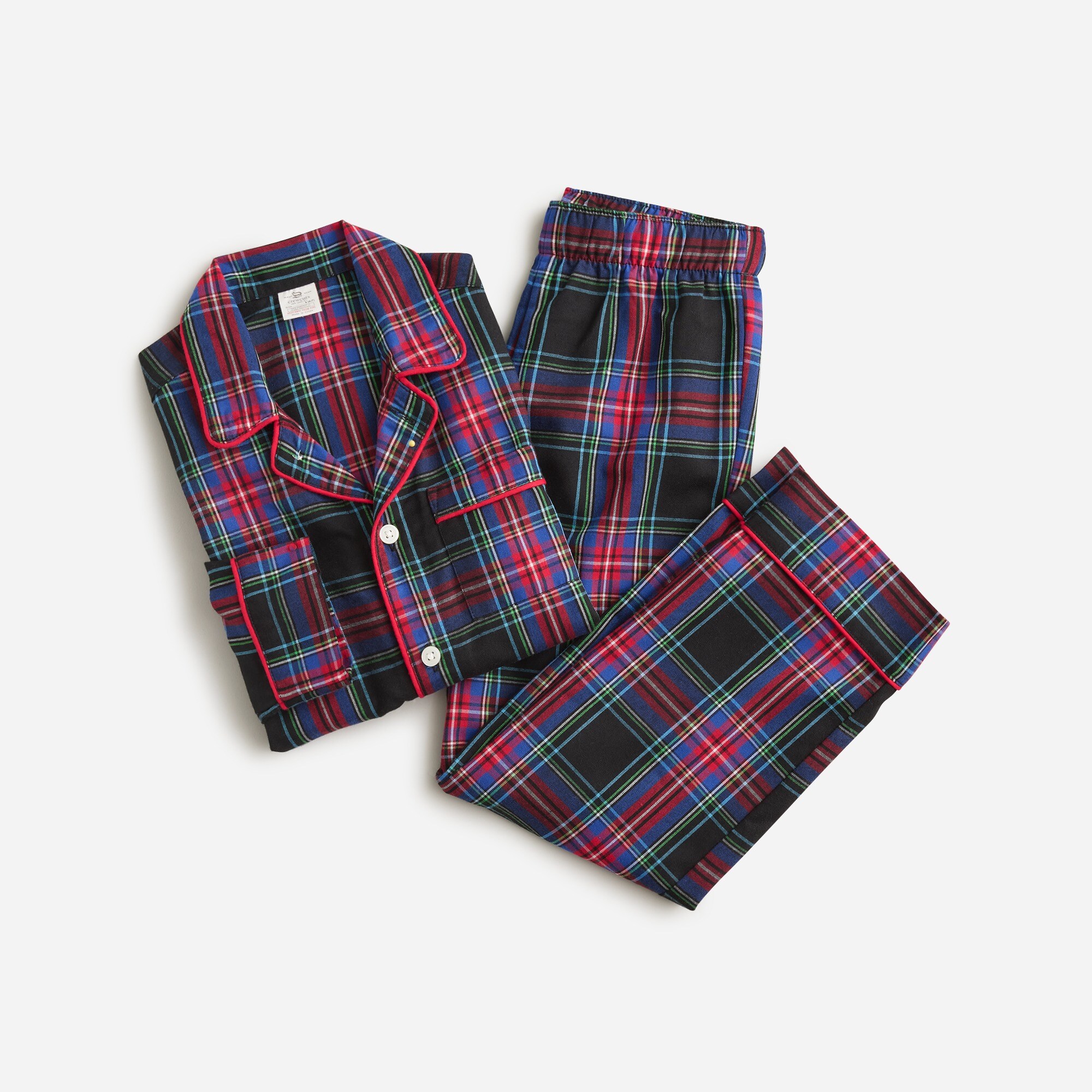 Pantaloni Pigiama Donna J.Crew In Flanella, Tartan Stewart Innevato, Taglia L – Nuovi Con Etichette - Foto 2