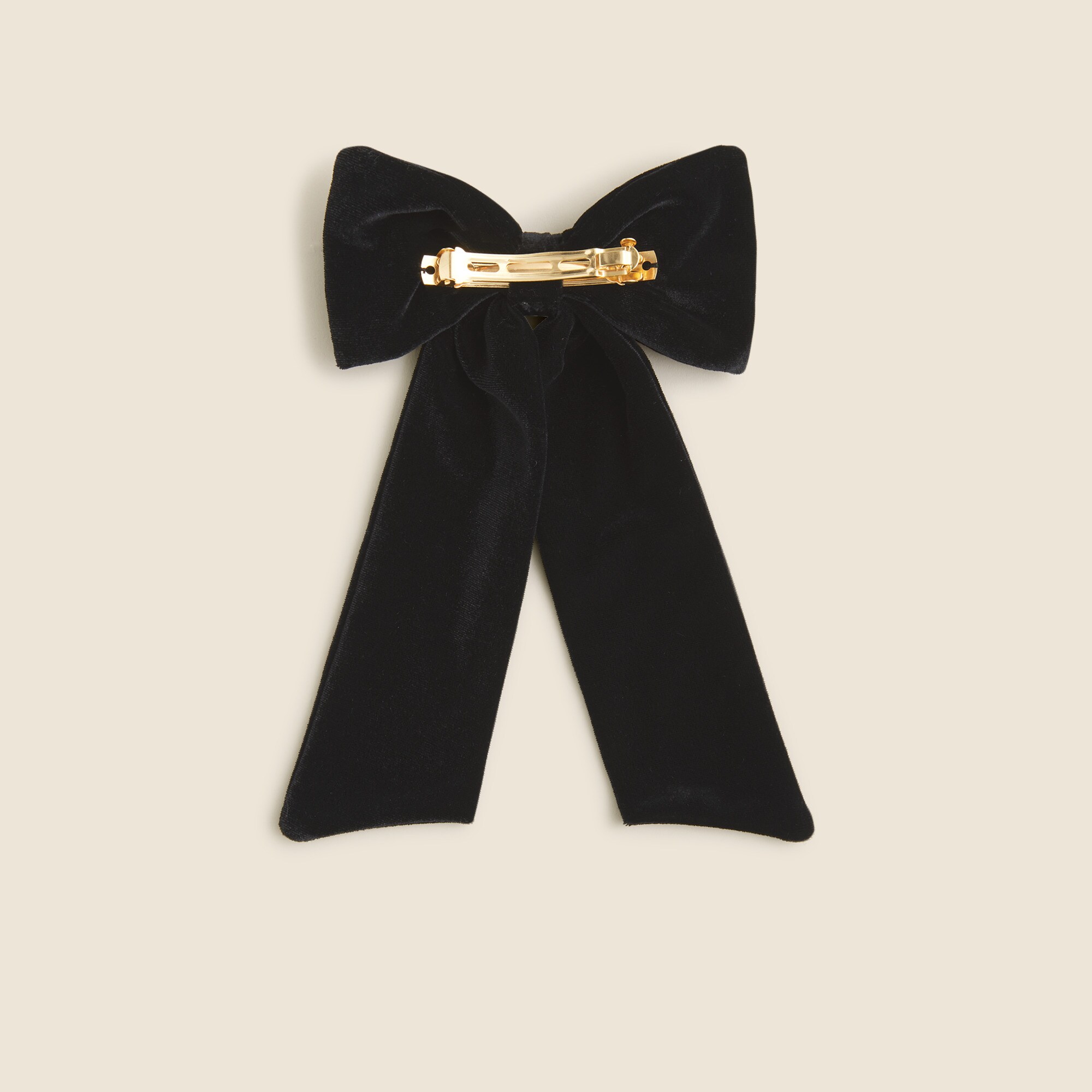 Velvet bow hair clip