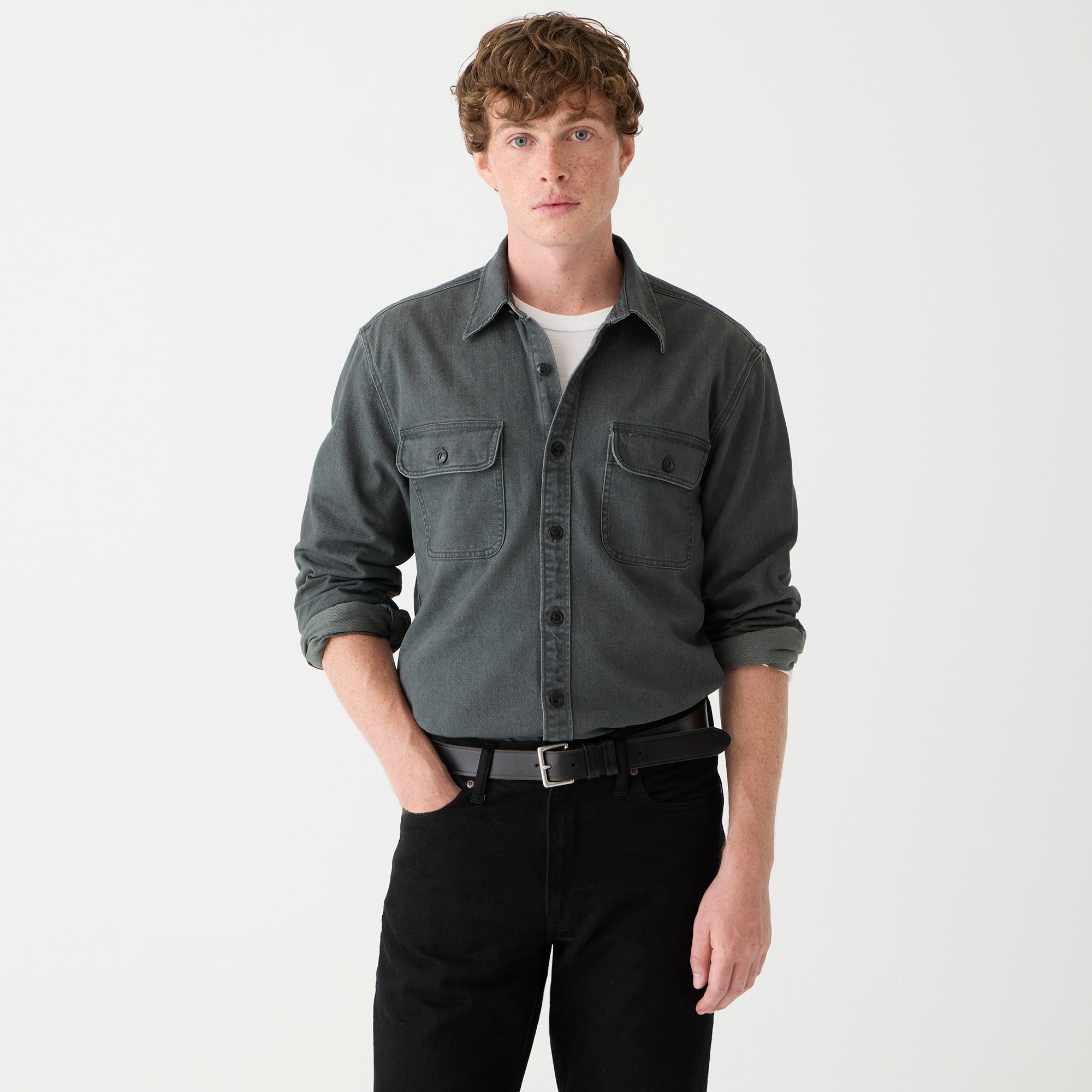 Midweight Denim Workshirt For Men | J.Crew