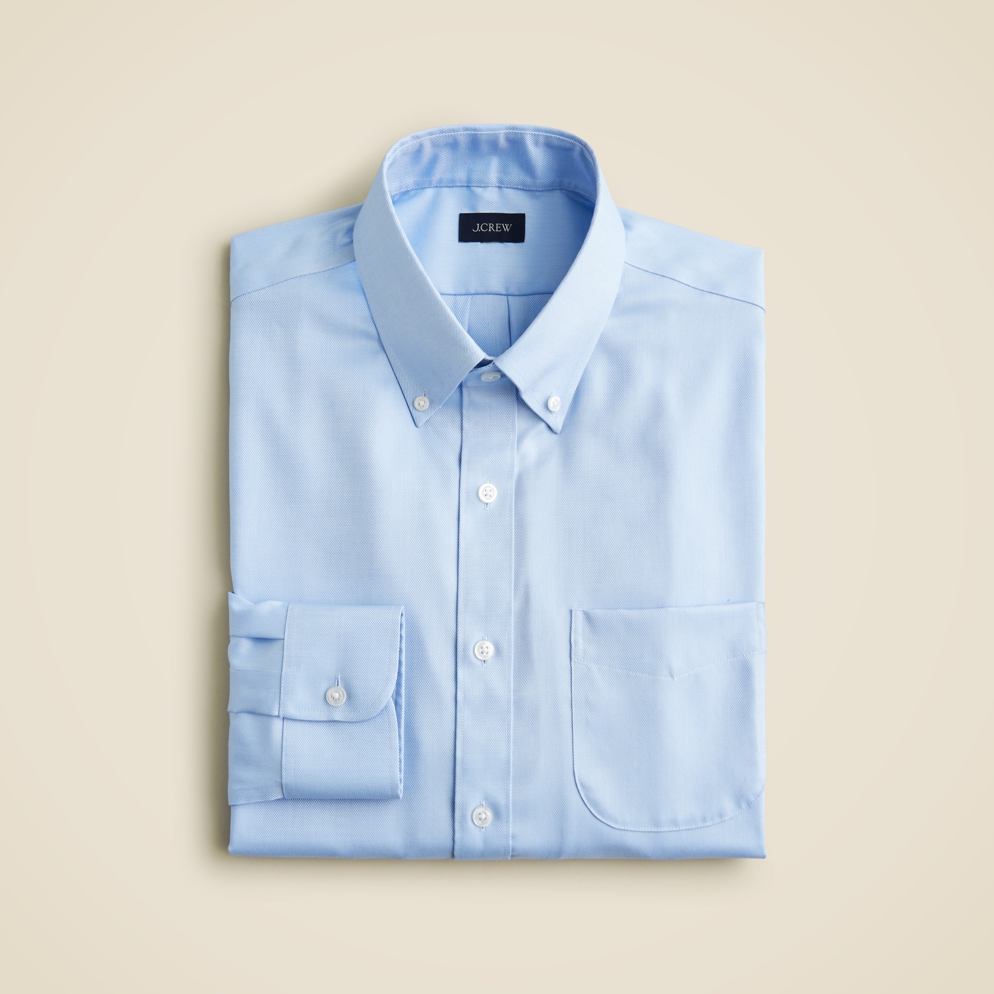Slim Bowery wrinkle-free dress shirt with button-down collar