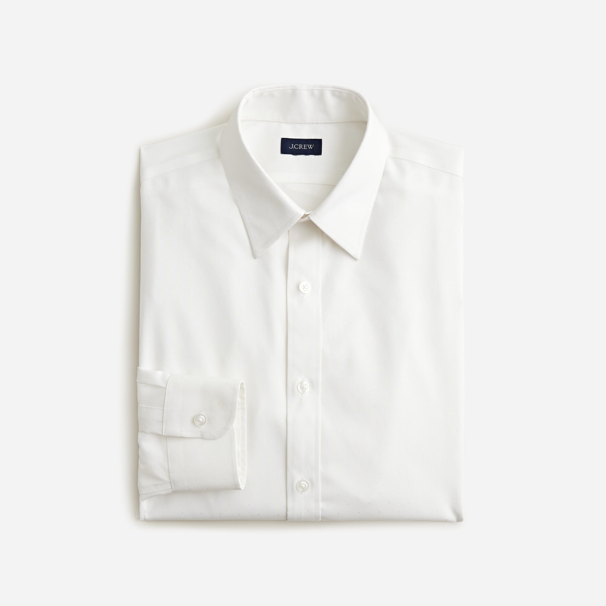  Tall Bowery wrinkle-free dobby dress shirt with point collar