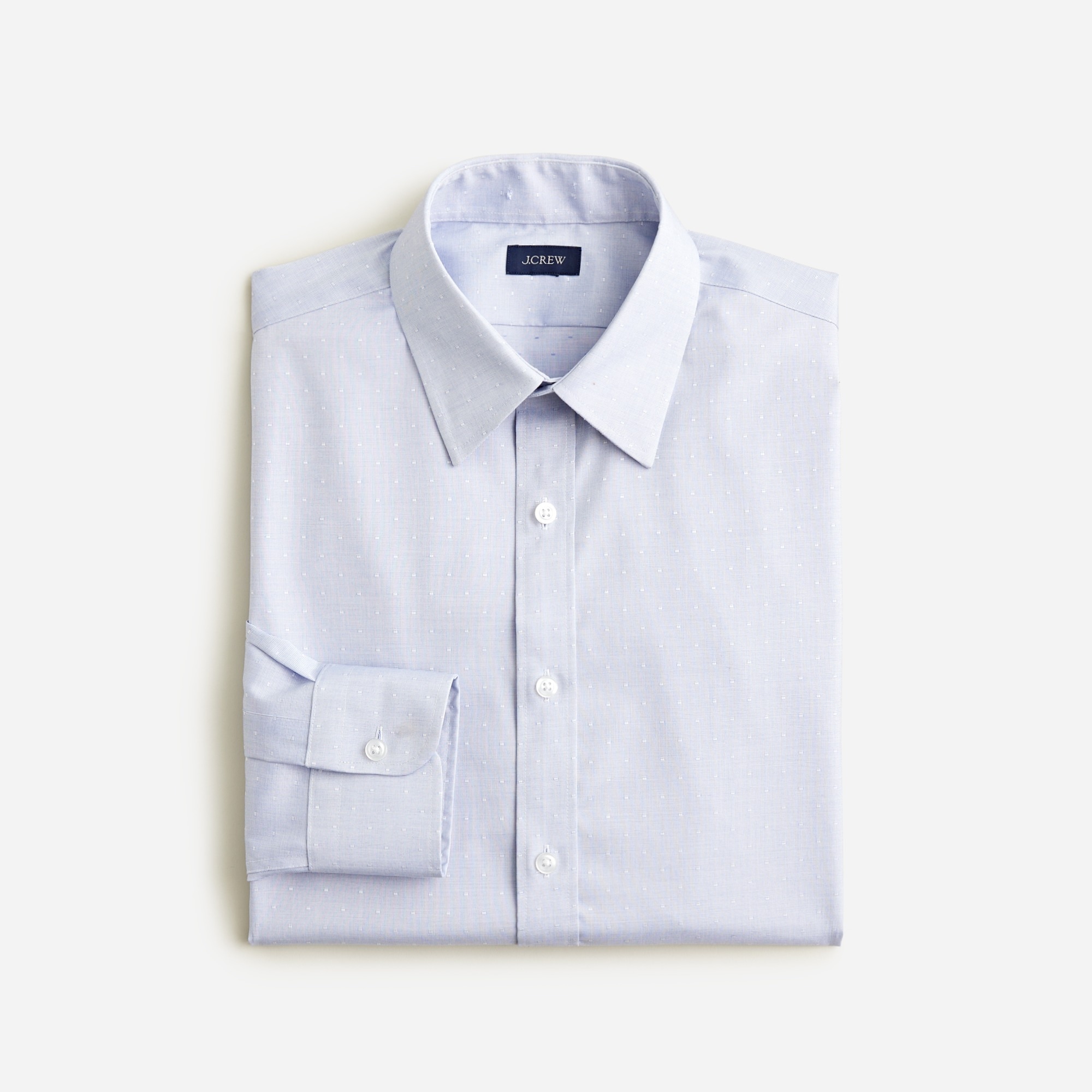 mens Bowery wrinkle-free dobby dress shirt with point collar