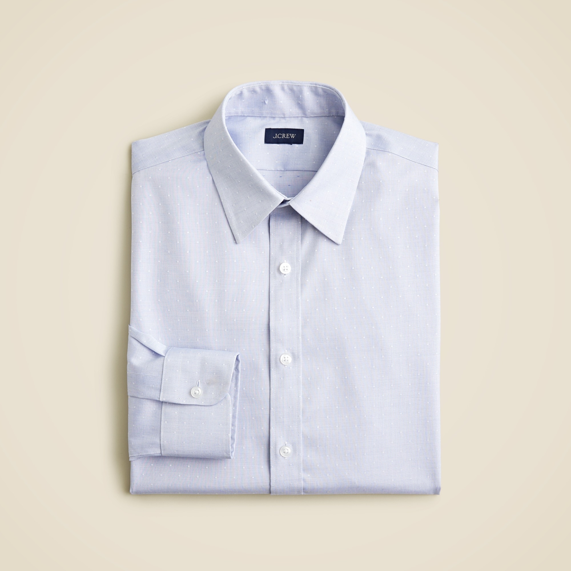 Bowery wrinkle-free dobby dress shirt with point collar