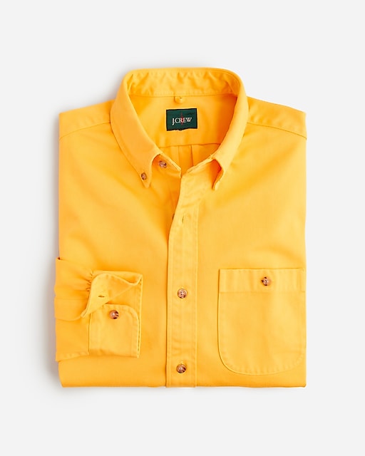 mens Relaxed garment-dyed heavyweight twill shirt