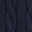 Cable-knit crewneck sweater NAVY