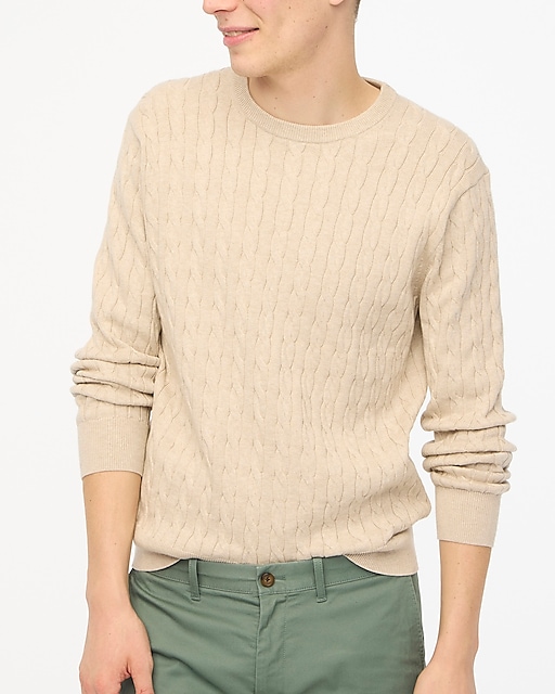 mens Cable-knit crewneck sweater