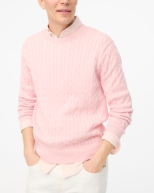 mens Cable-knit crewneck sweater
