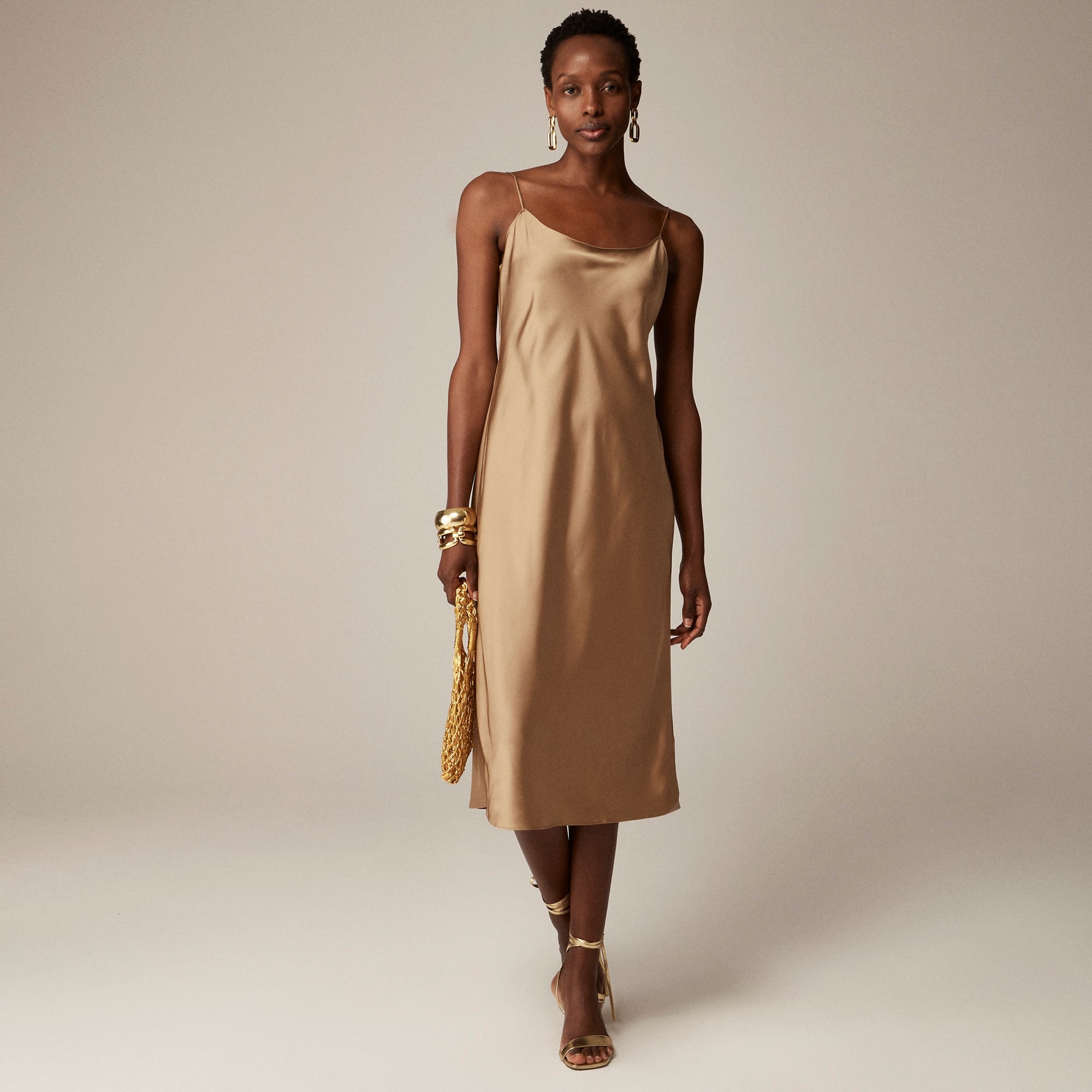 Gwyneth slip dress in luster charmeuse