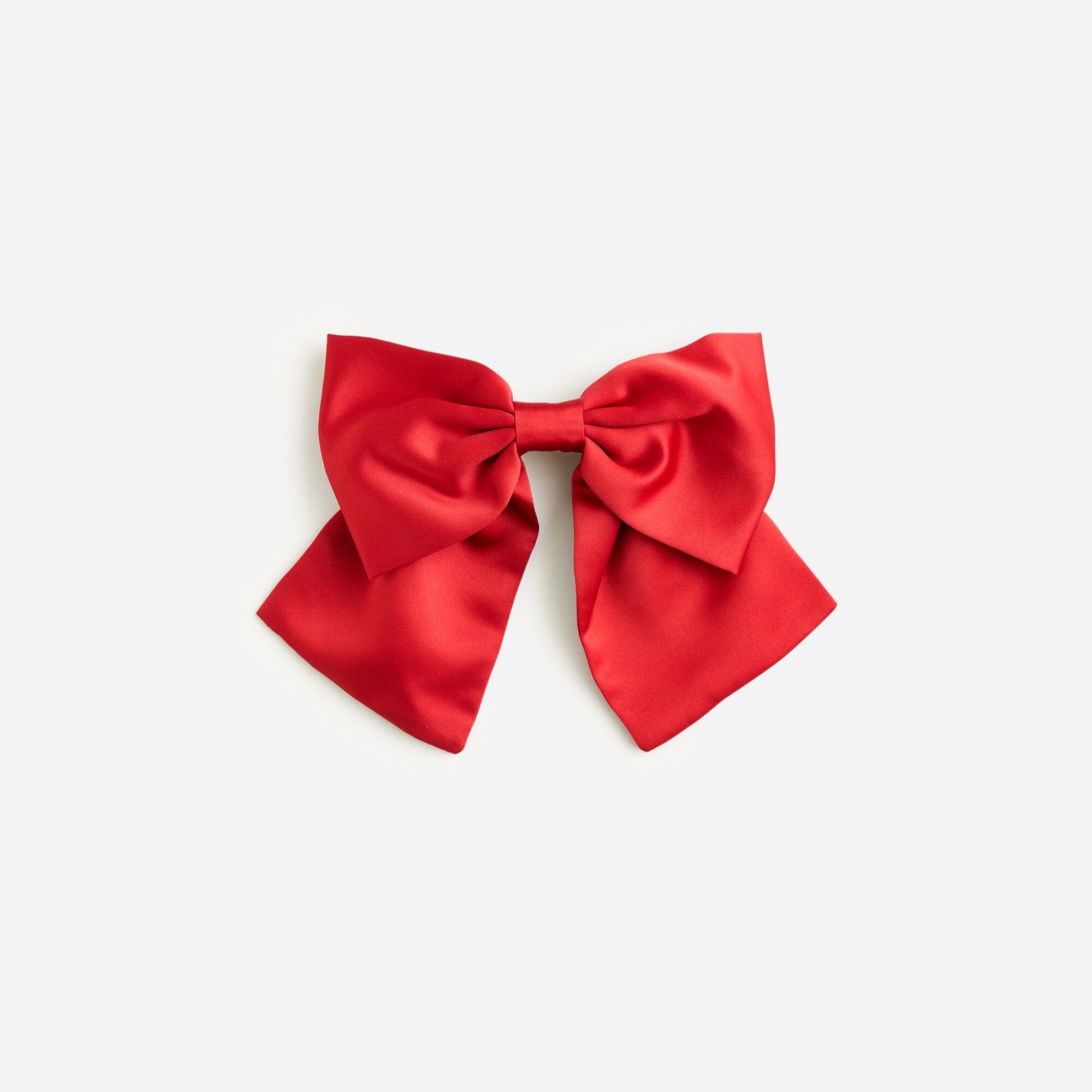 Bow and Behold Red Satin Oversized Bow Hair Clip