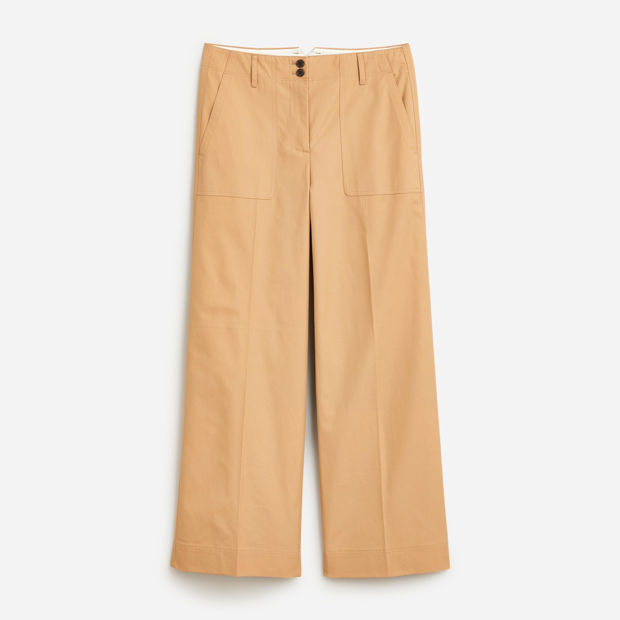  Collection wide-leg pant in trench canvas