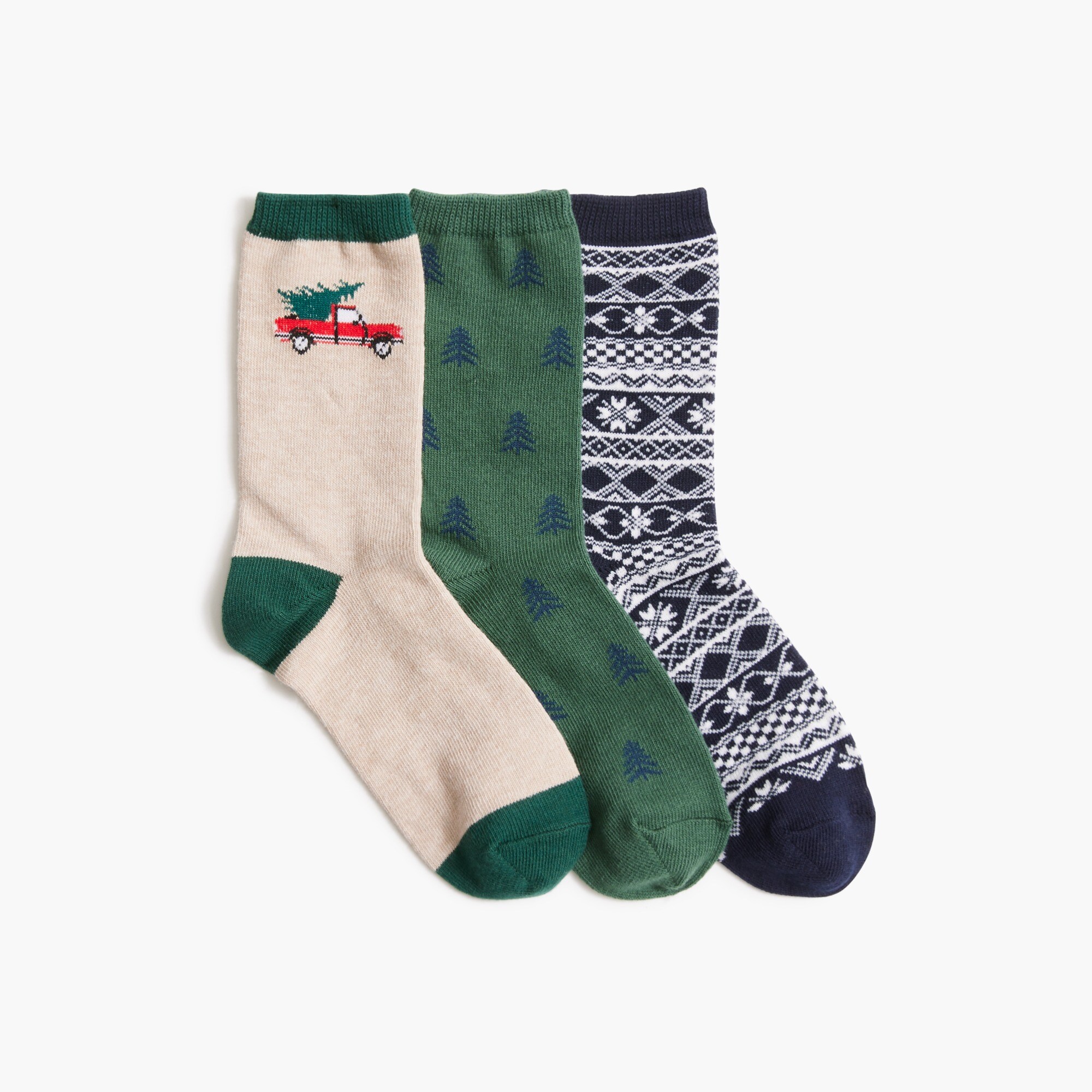 Boys' truck and tree trouser socks