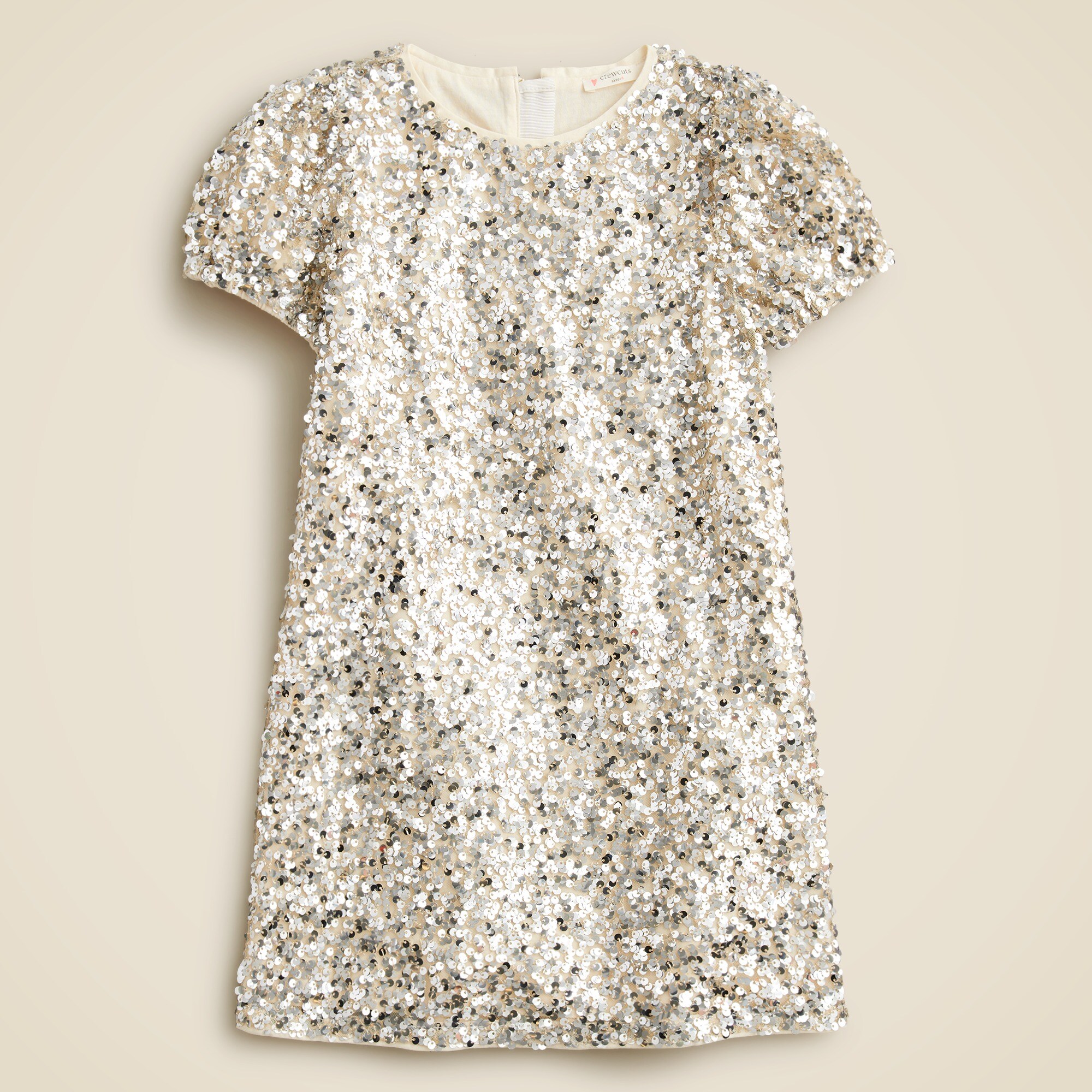 J.Crew Girls Sequin Puff sleeve Dress For Girls