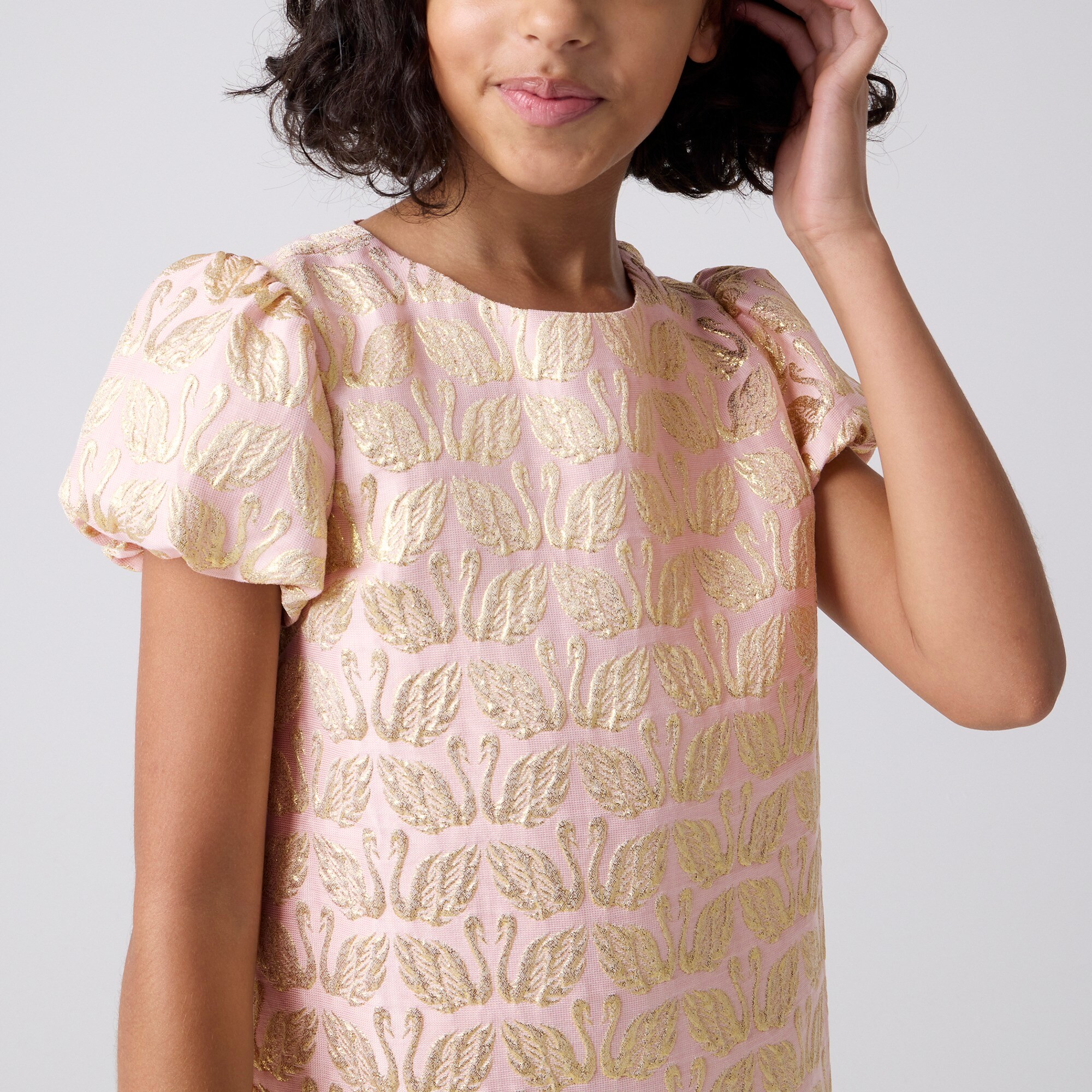girls Girls' jacquard swan dress