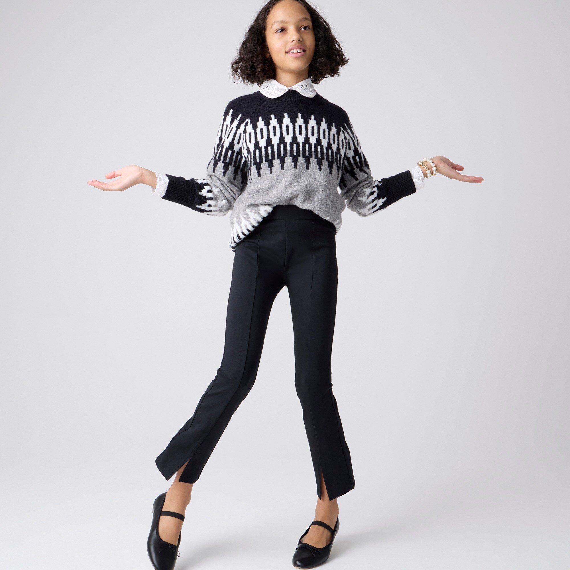 j.crew: girls' ponte flare pant for girls