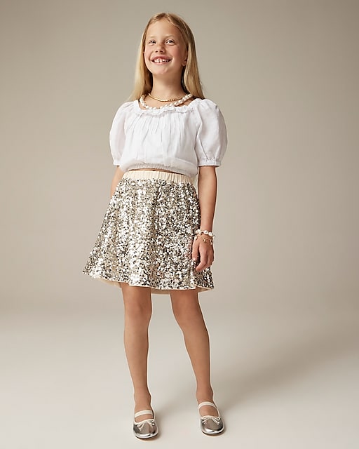 Girls' sequin skirt