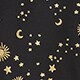 Girls' printed everyday leggings BLACK GOLD