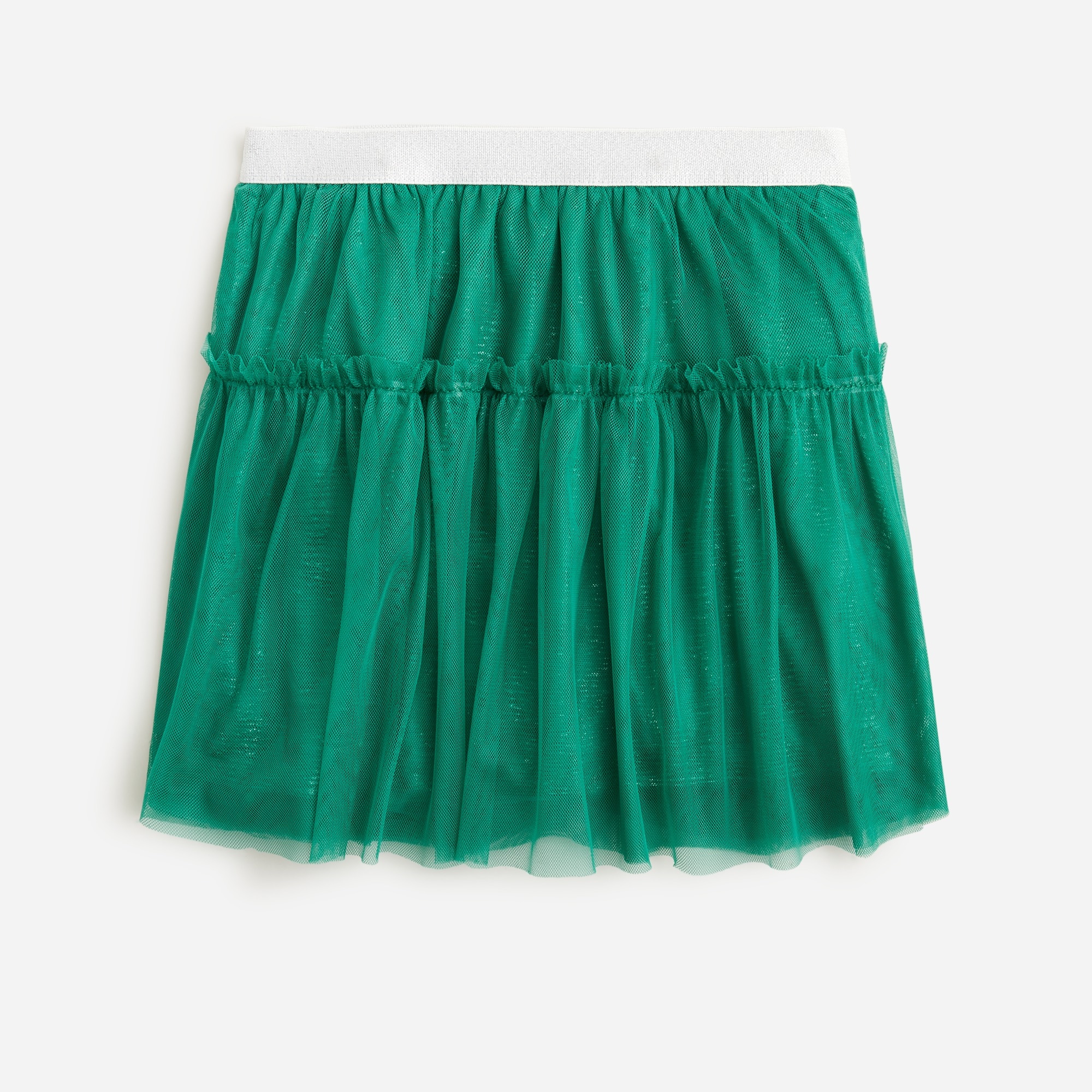  Girls' ruffle tulle pull-on skirt