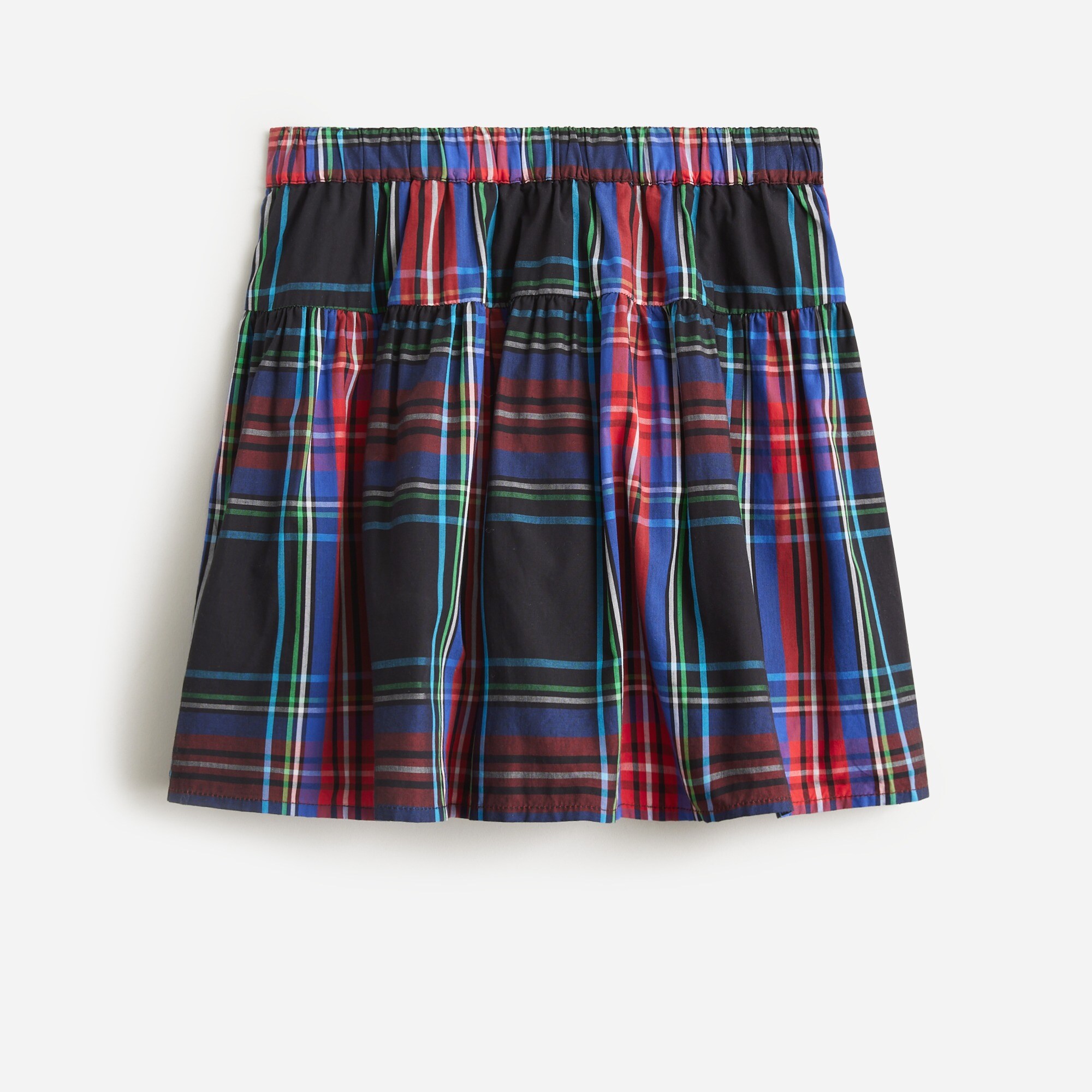 Black watch plaid taffeta skirt sales