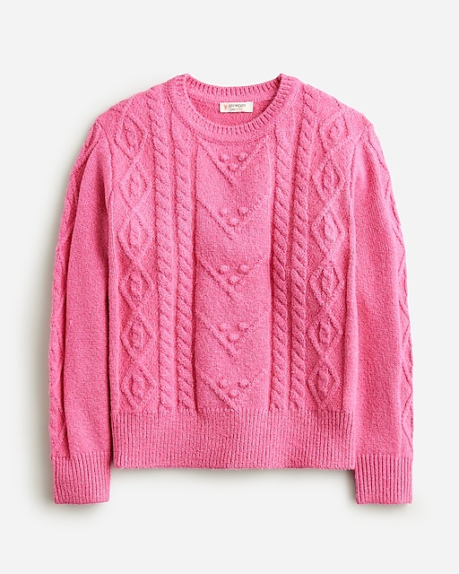 girls Girls' sparkle cable-knit sweater