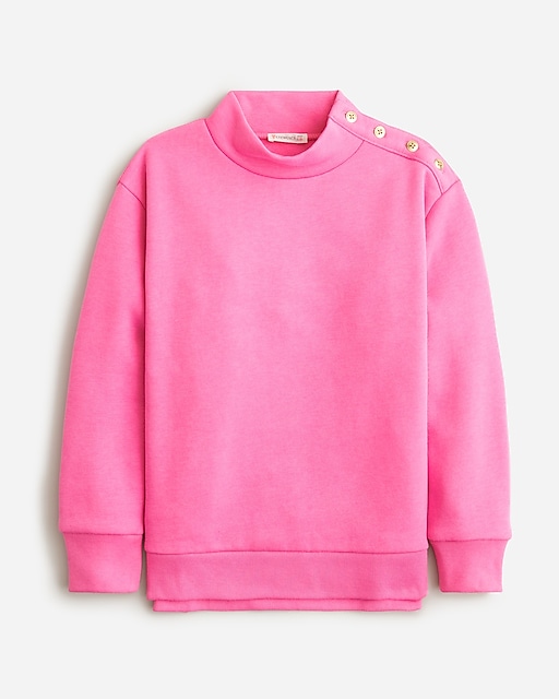  Girls' mockneck sweatshirt in fleece