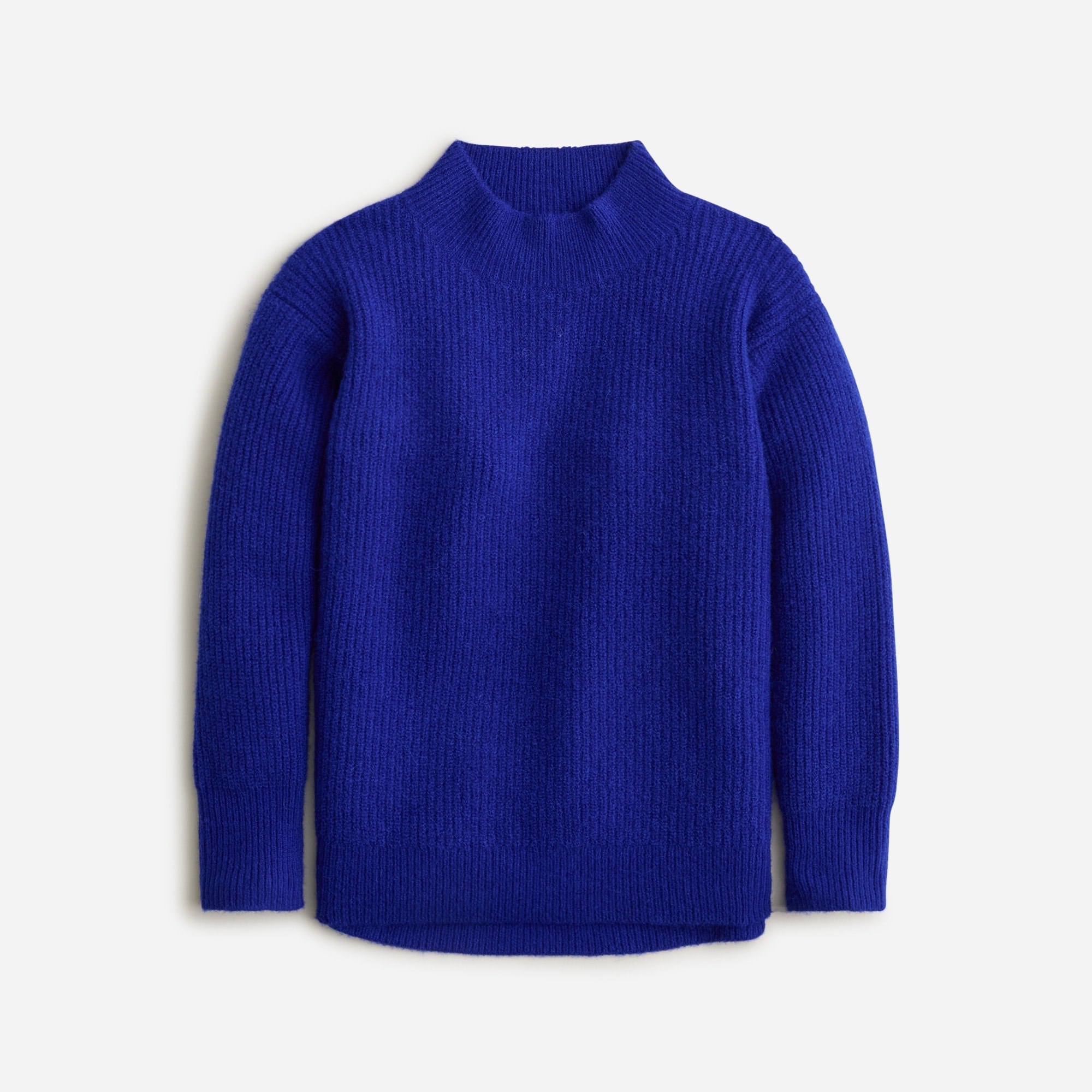  Girls' ribbed mockneck sweater in supersoft yarn