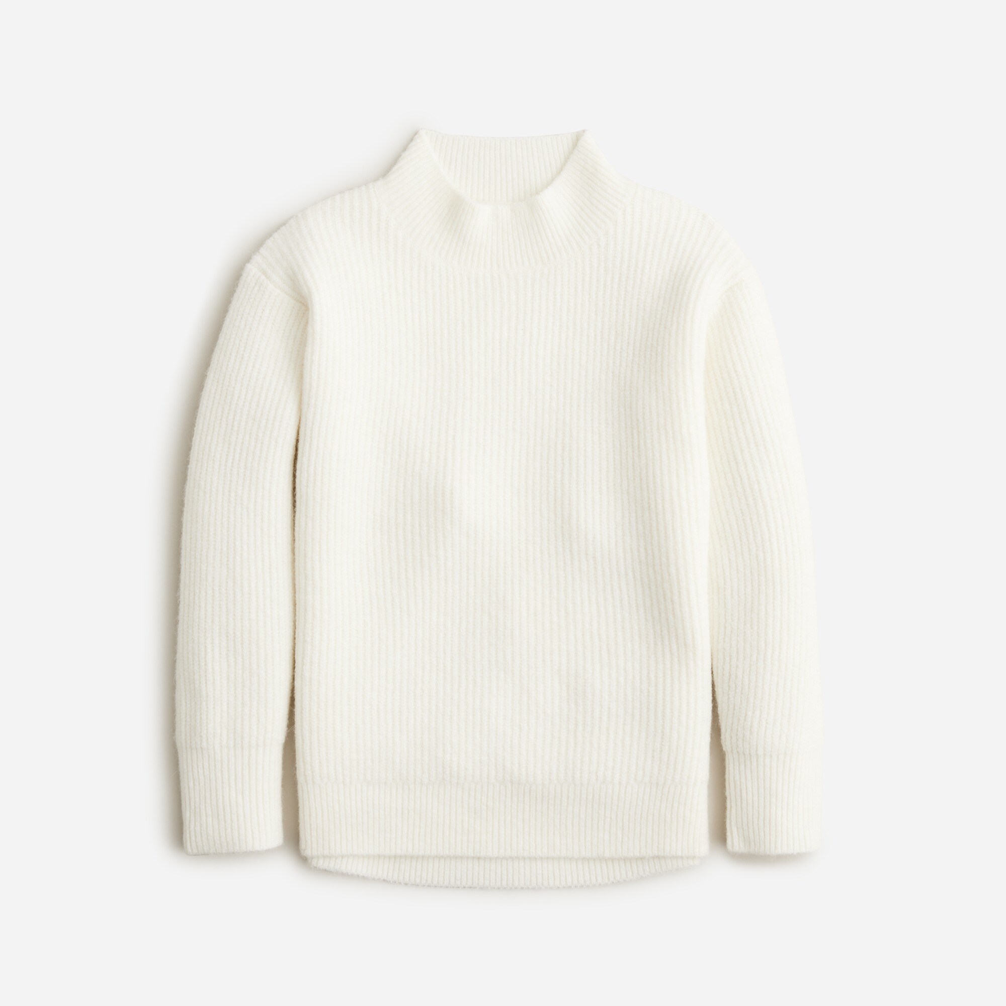  Girls' ribbed mockneck sweater in supersoft yarn