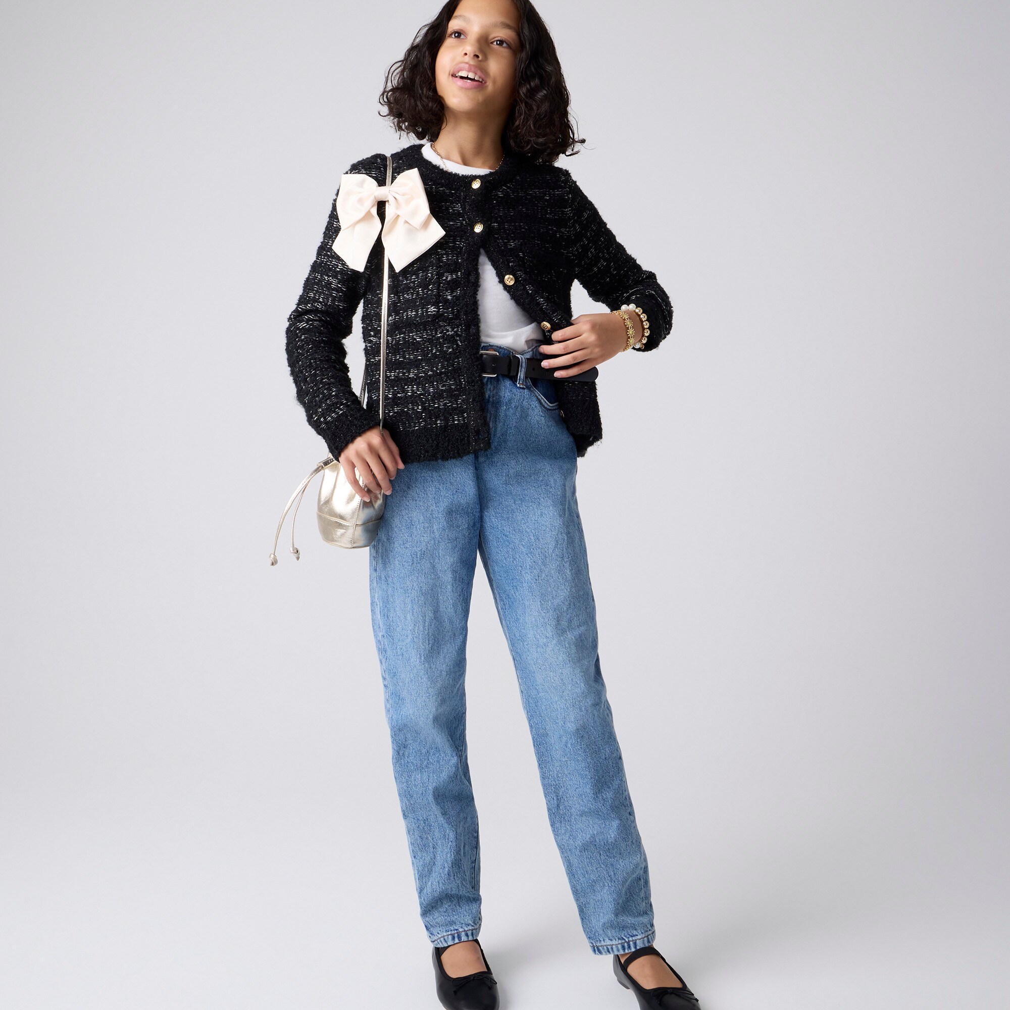 Girls boucle jacket deals