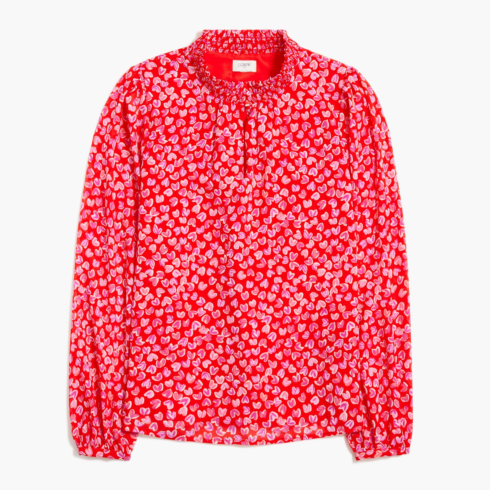 smocked keyhole top for women