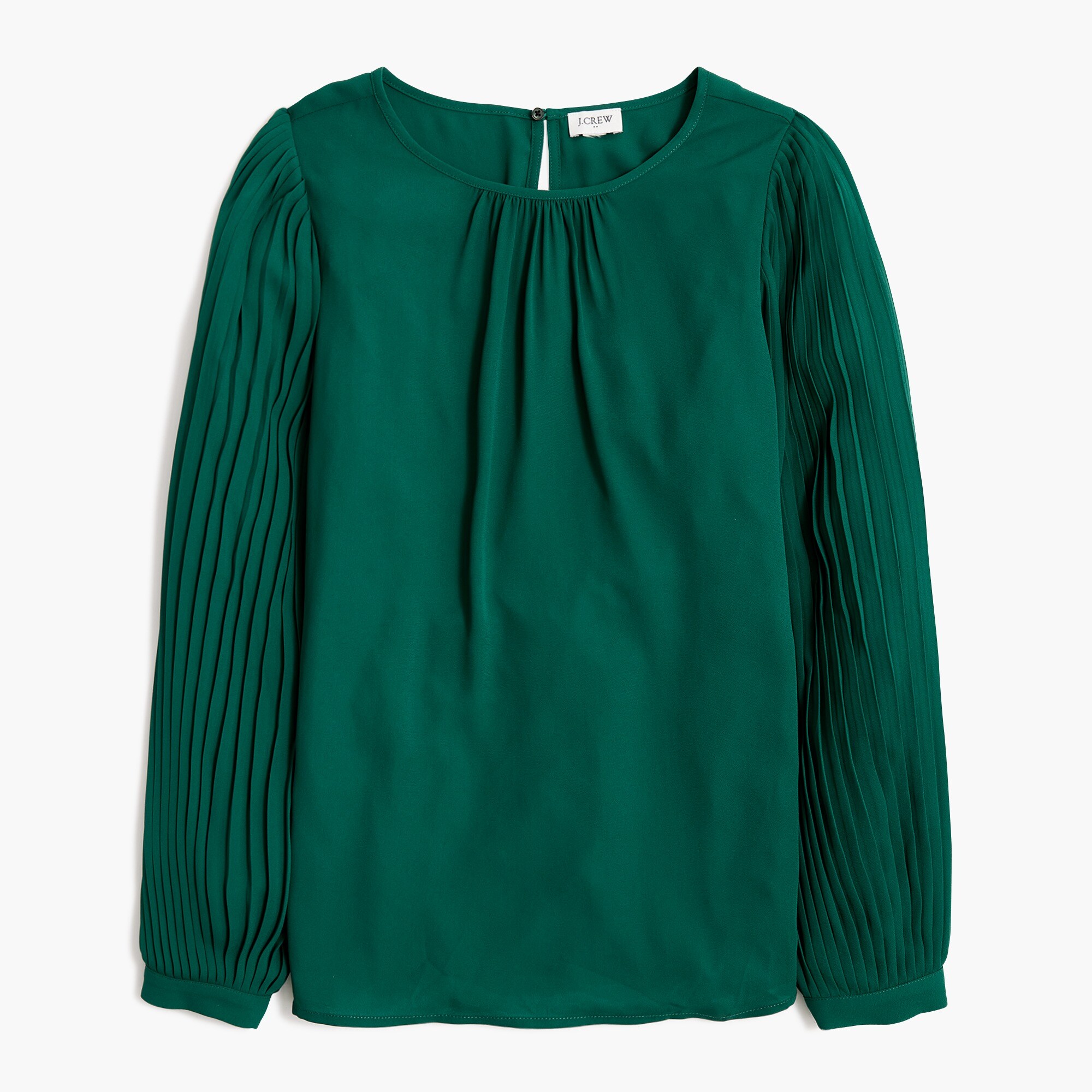 pleated-sleeve top for women