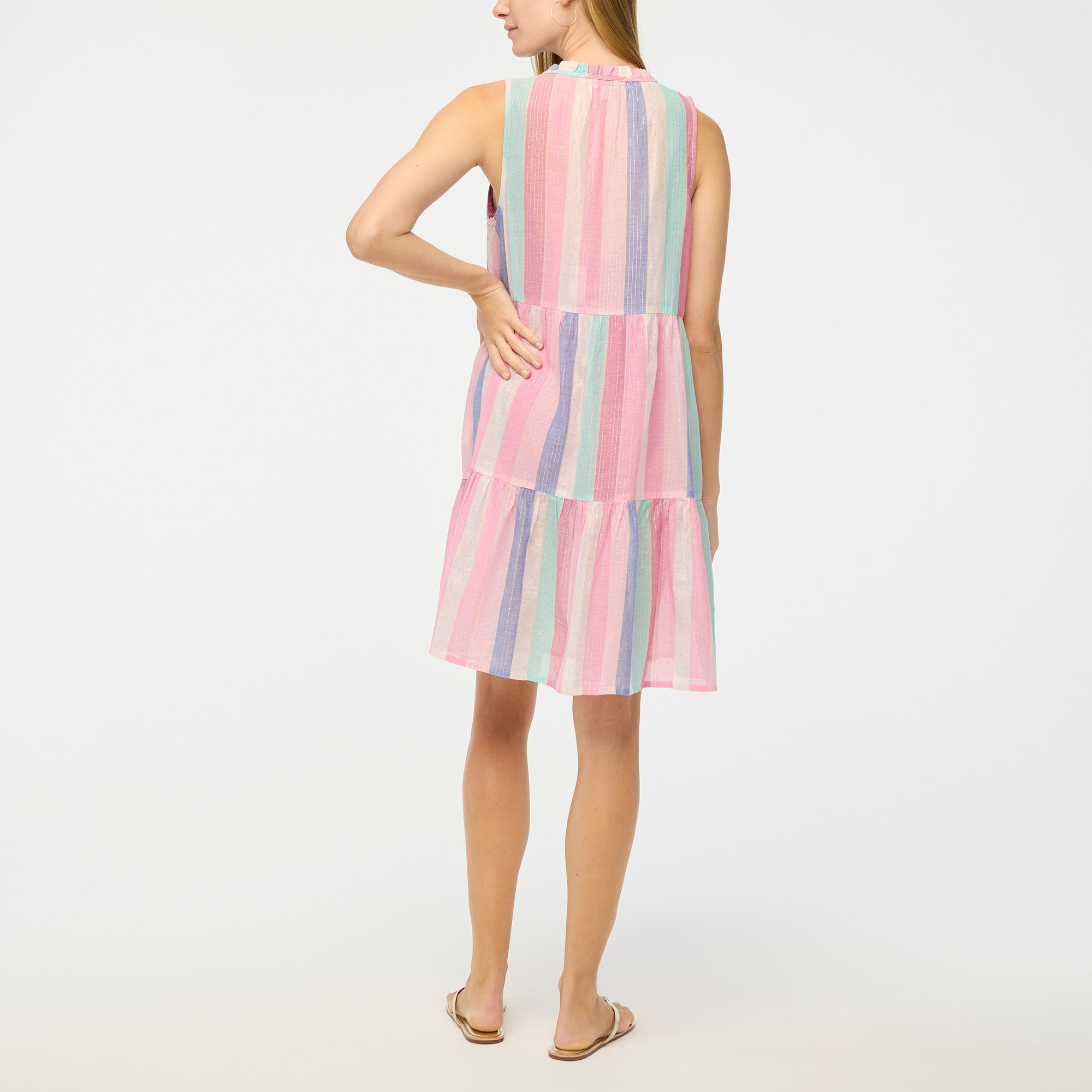 Ruffle shimmer beach dress