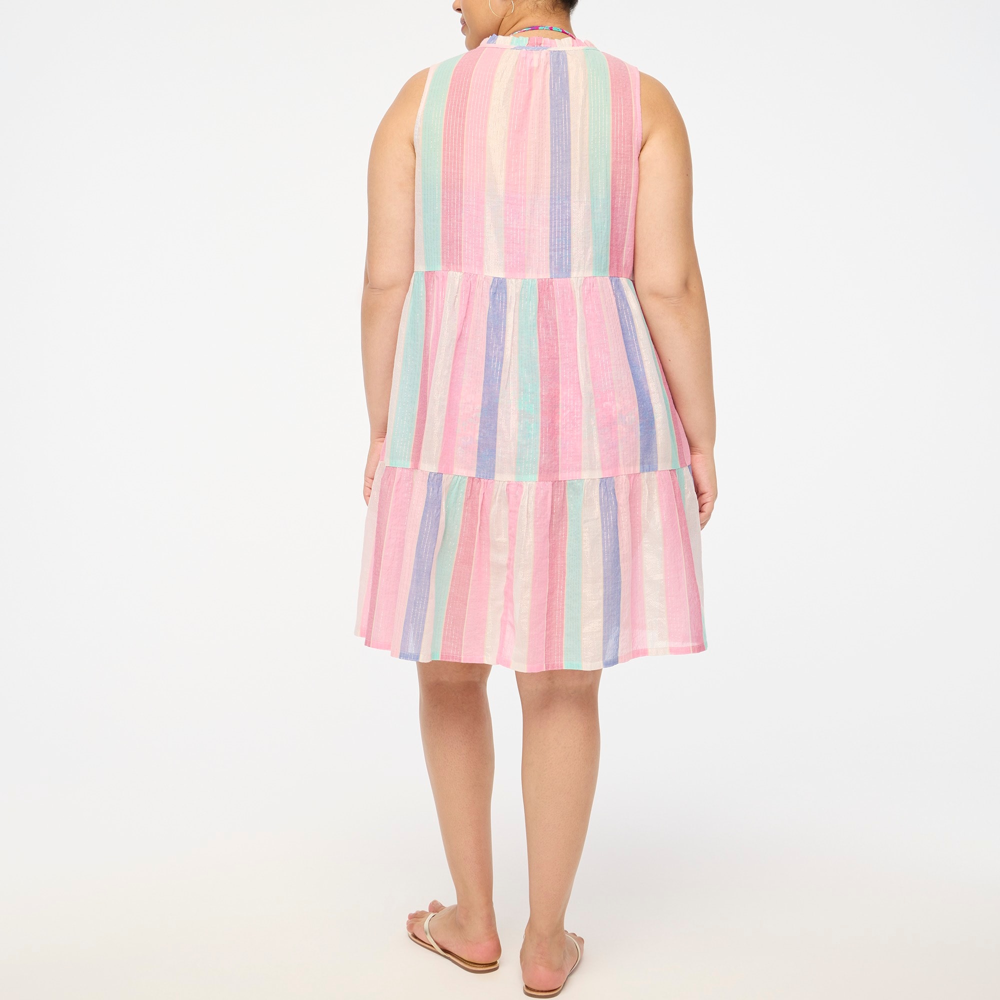 Ruffle shimmer beach dress