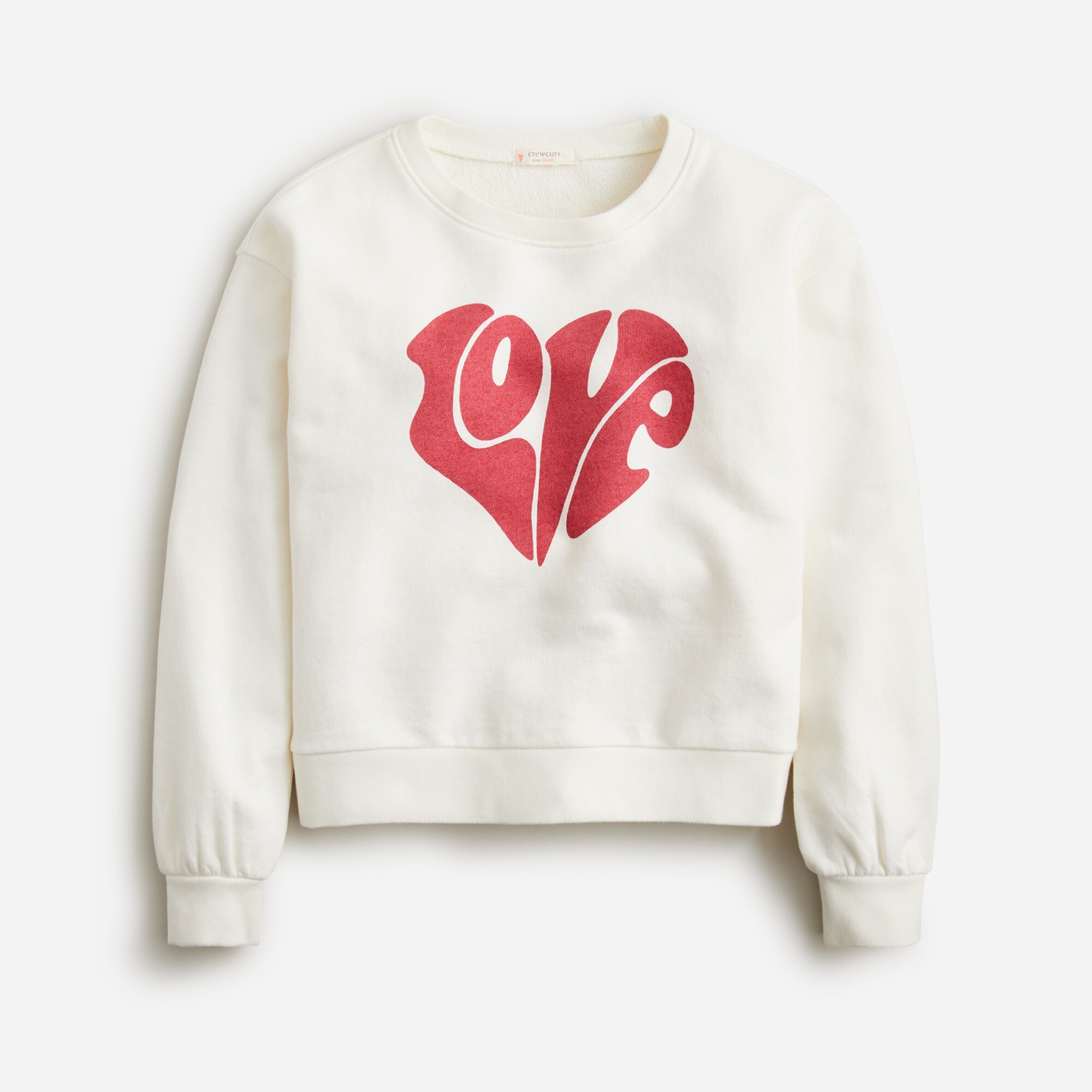  Kids' long-sleeve &quot;love&quot; graphic sweatshirt