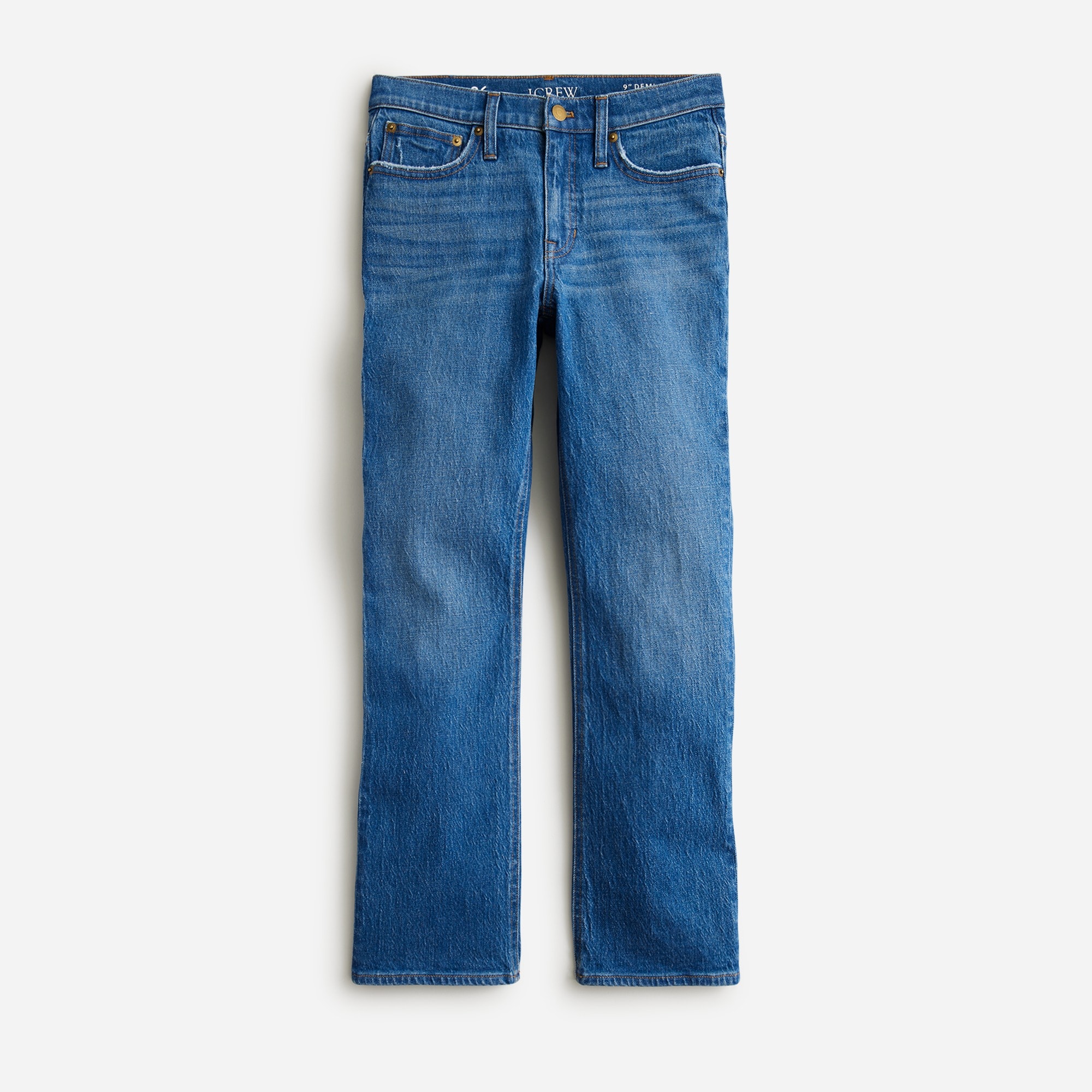  Tall 9&quot; demi-boot crop jean in Wedgewood wash