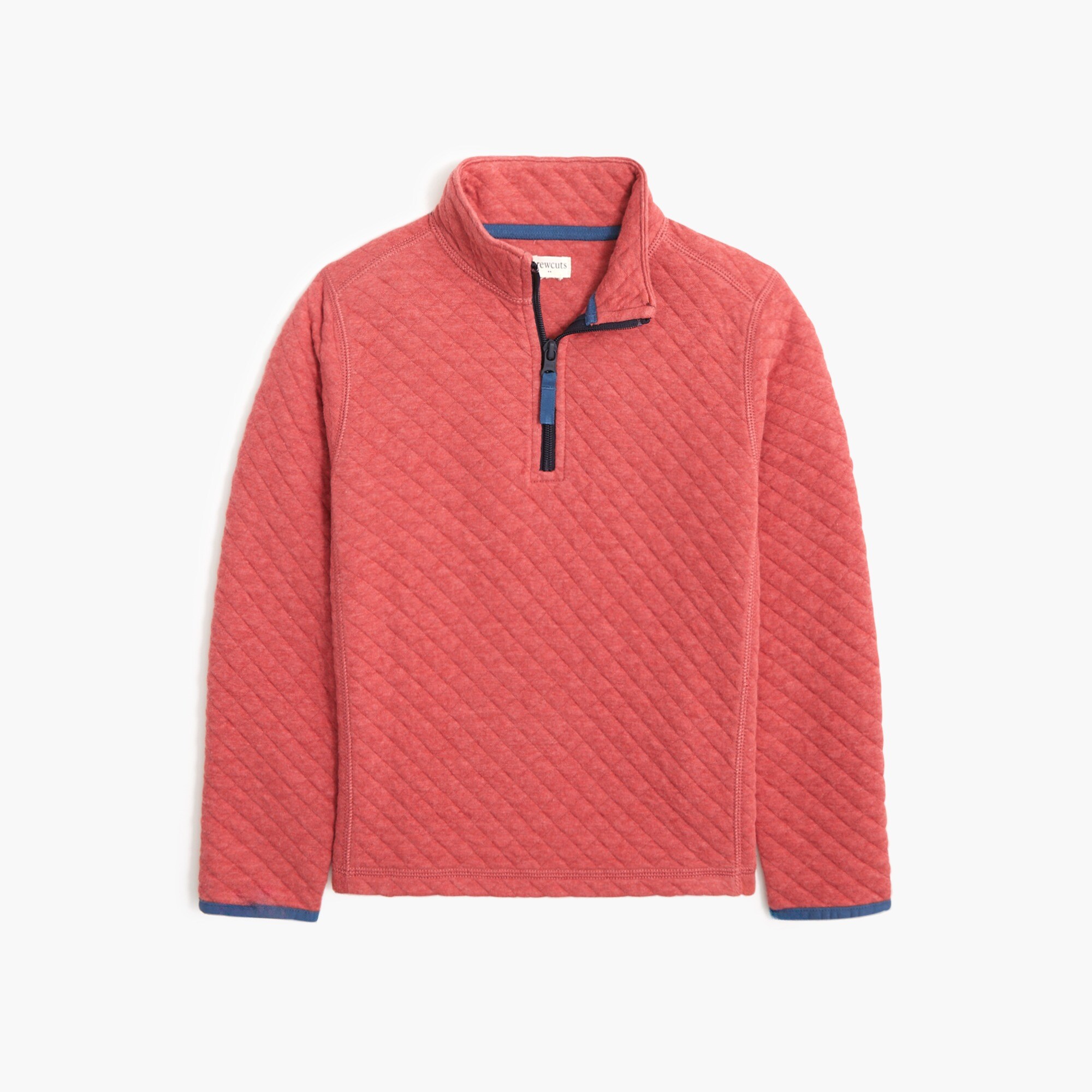  Boys' diamond-quilted half-zip