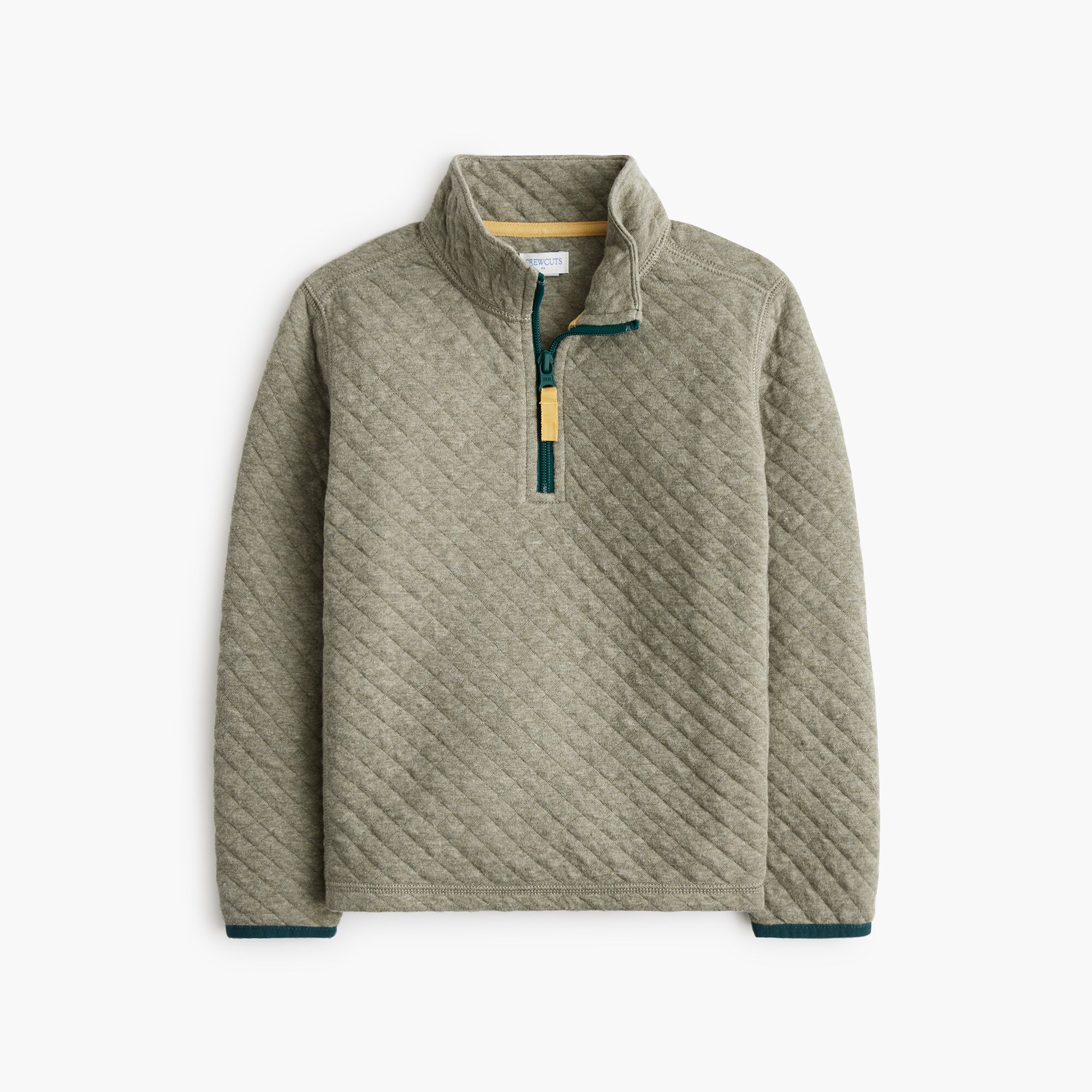 Boys' quilted half-zip