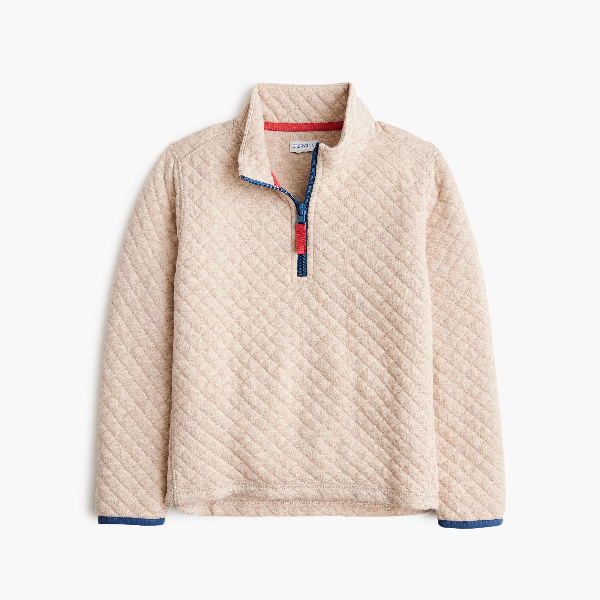 Boys' quilted half-zip